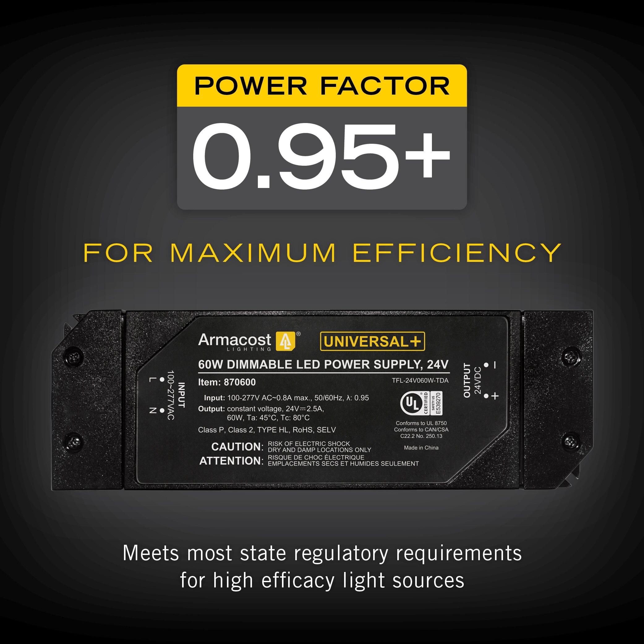 Universal+ Dimmable LED Driver 24V DC, Electronic Transformer