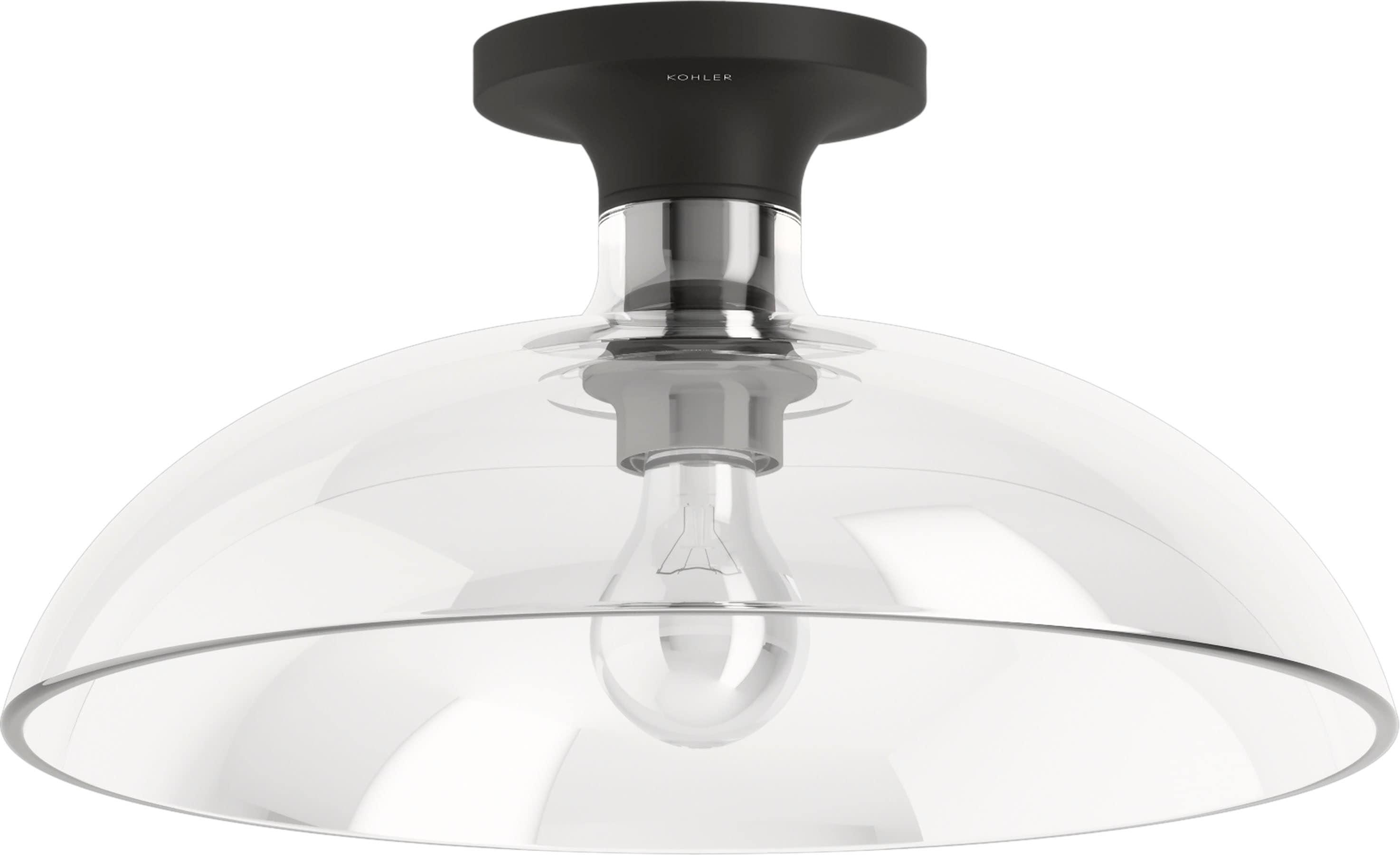 Tone™ 1 Light Semi Flush Mount with Domed Glass Shade