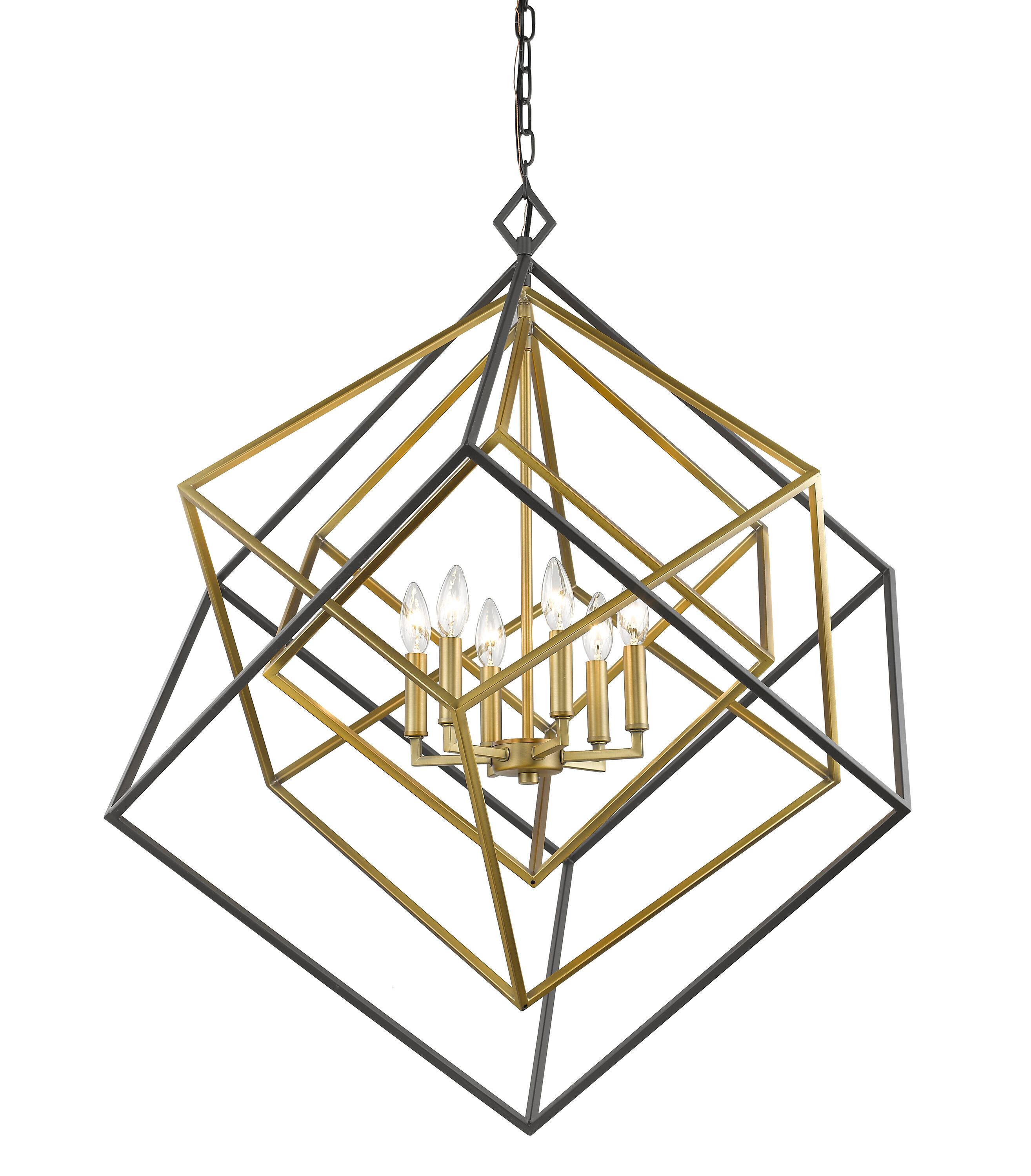 Z-Lite Euclid 6 - Light Chandelier in  Olde Brass/Bronze