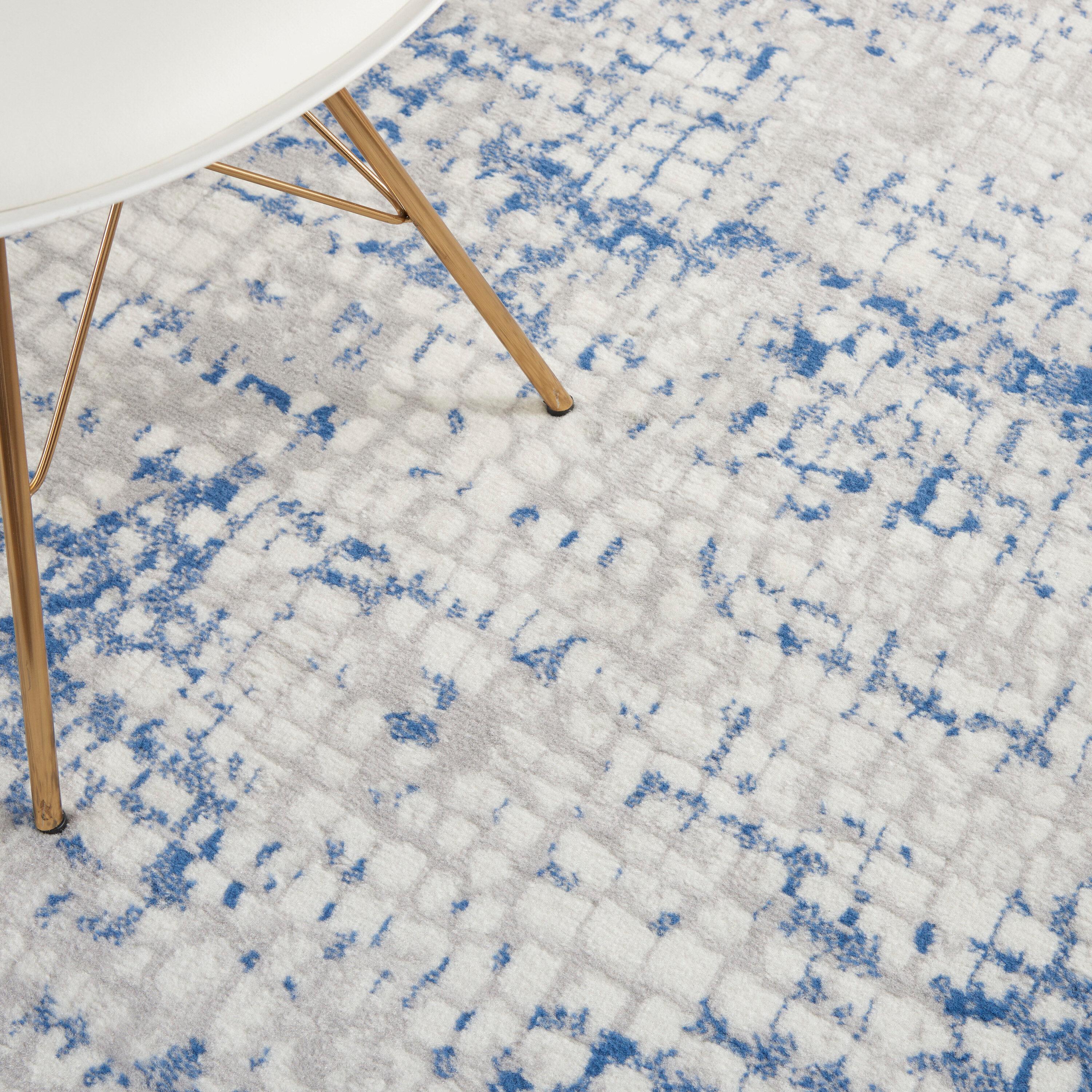 Nourison Whimsicle WHS07 Indoor only Area Rug - Grey Blue 4' x 6'