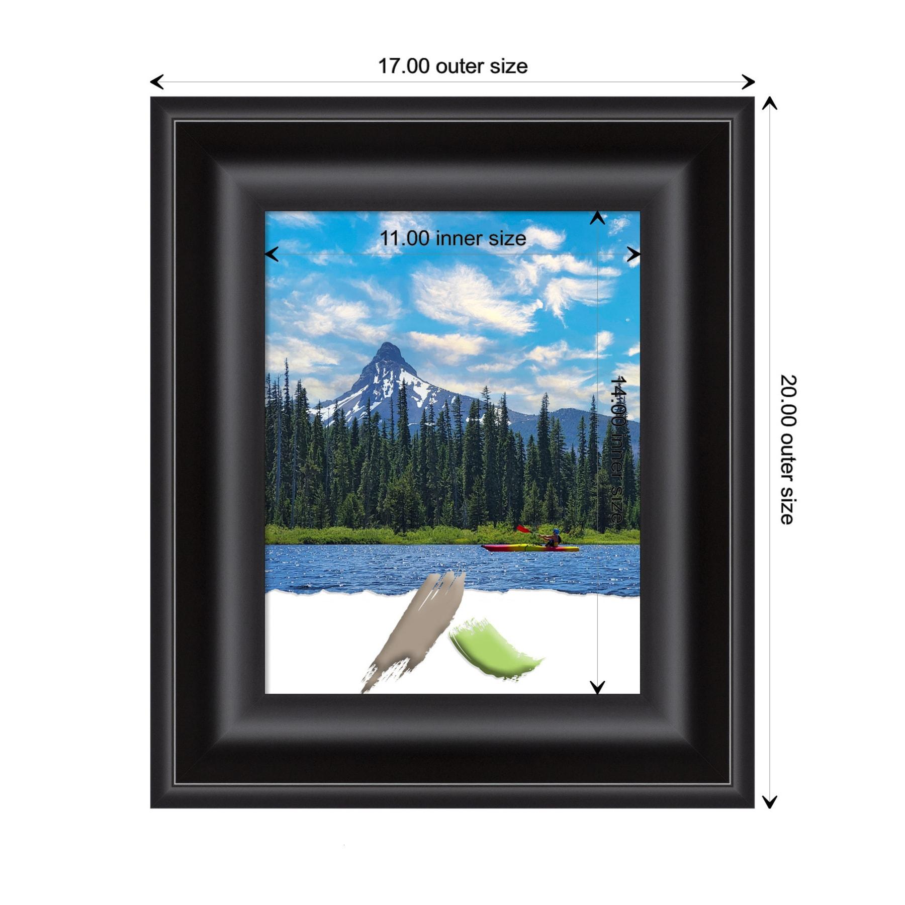 Amanti Art Grand Black Picture Frame Opening Size 11x14 in.