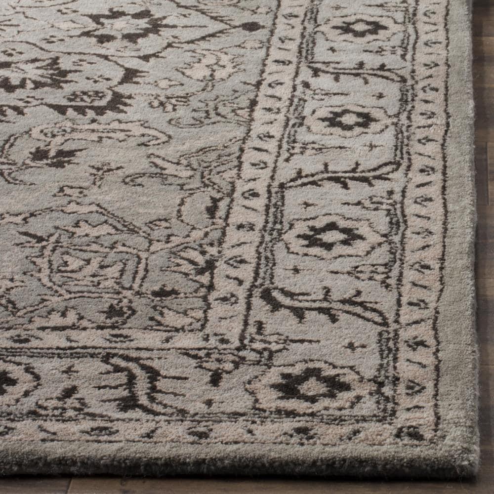 Antiquity AT58 Hand Tufted Area Rug - Grey/Beige - 6'x6' - Safavieh.