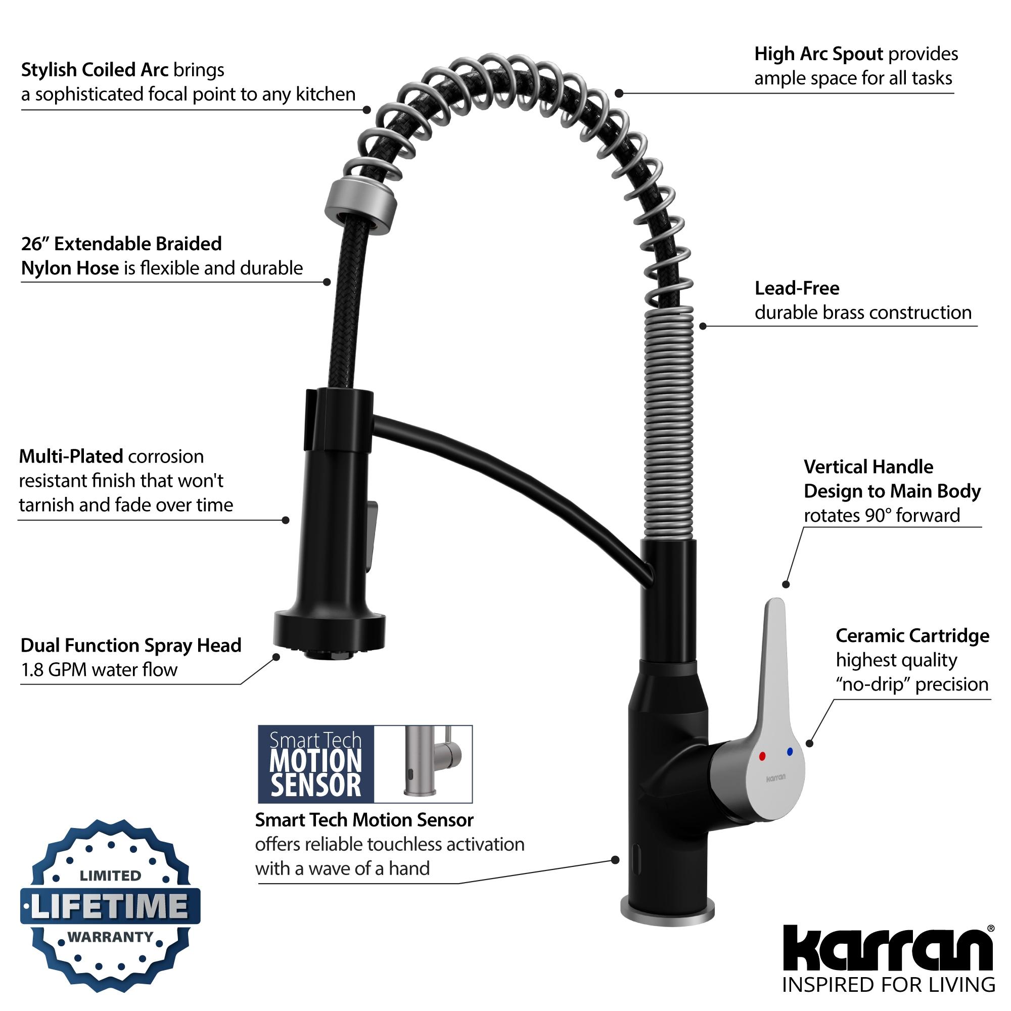 Karran Scottsdale Pull Down Touchless Kitchen Faucet