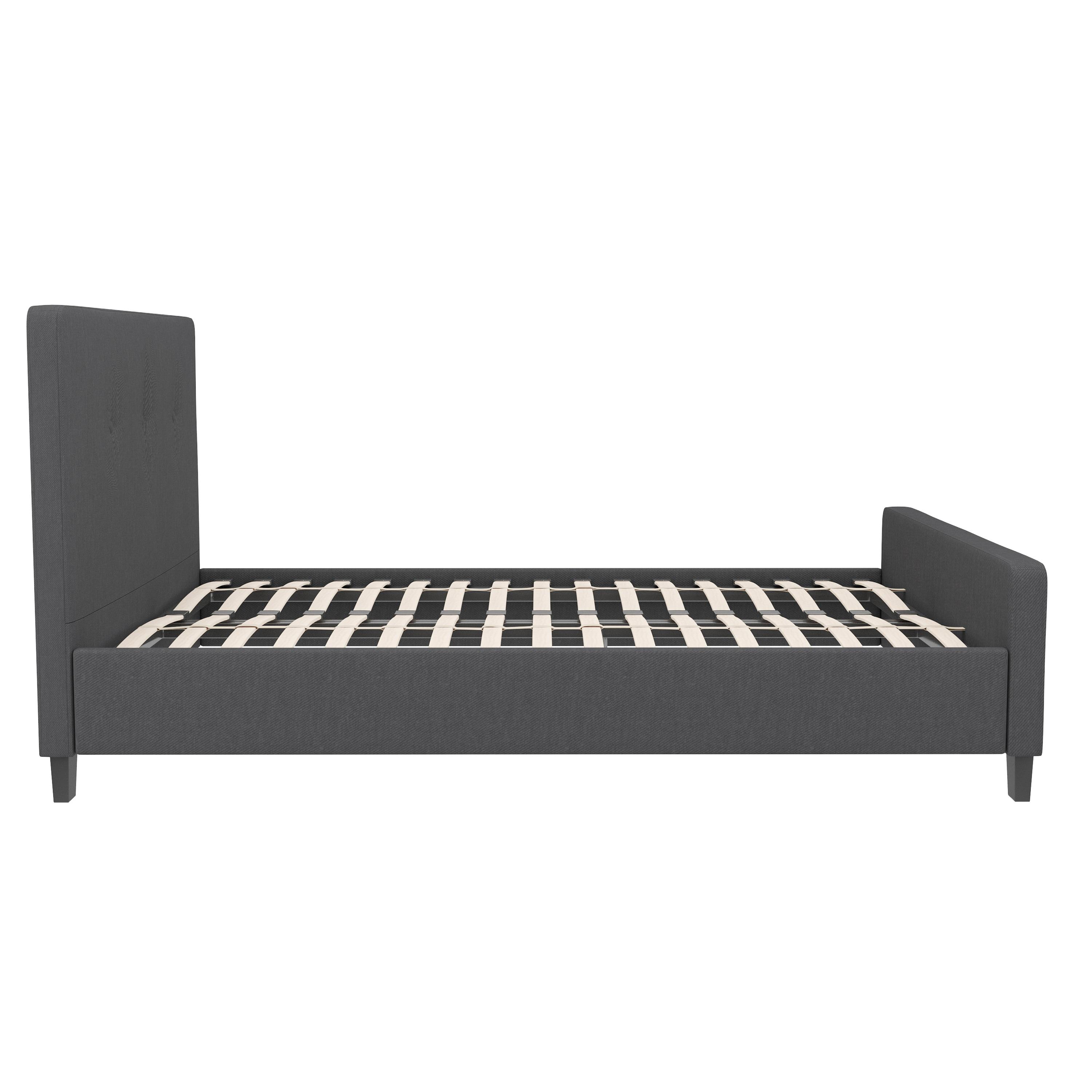Flash Furniture Tribeca Full Size Tufted Upholstered Platform Bed in Dark Gray Fabric
