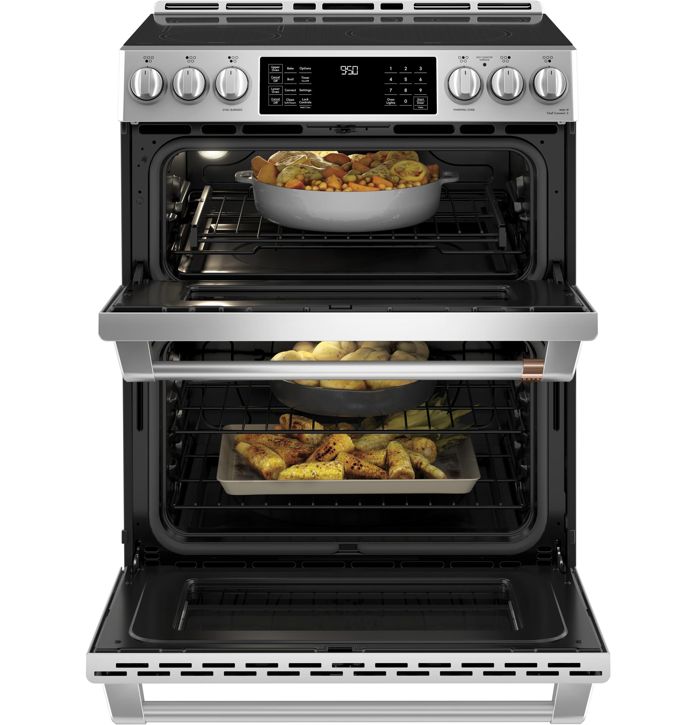 Café 30" 6.7 cu. ft. Smart Slide-in Electric Range with Induction Cooktop