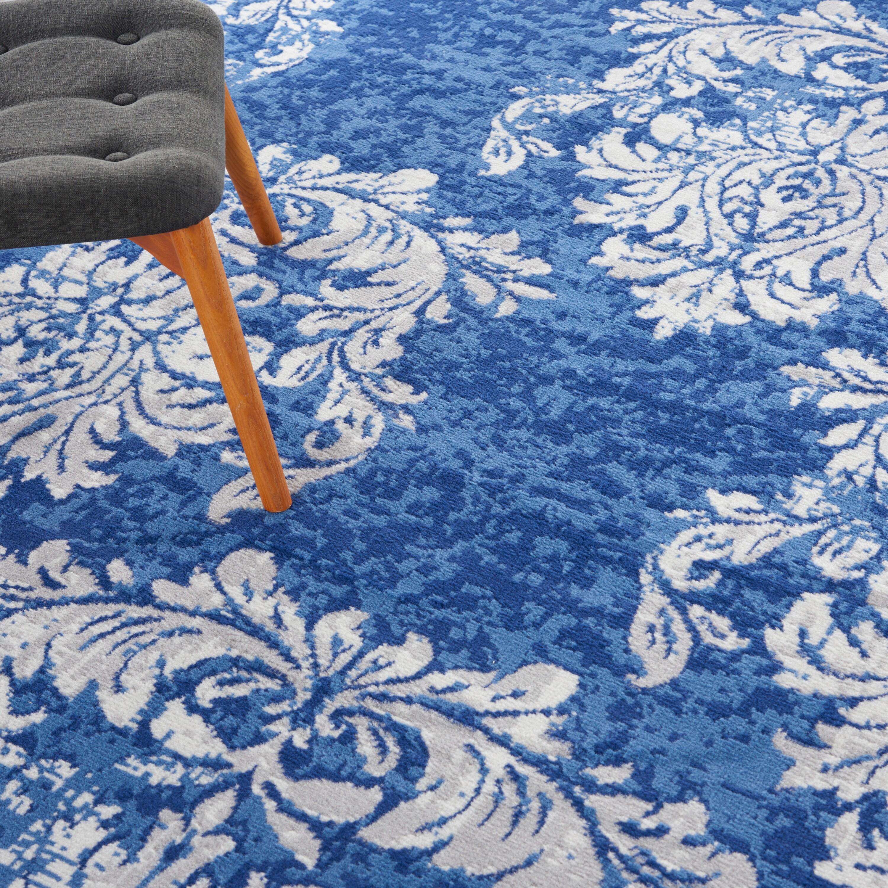 Nourison Whimsicle WHS11 Indoor only Area Rug - Navy Ivory 8' x 10'