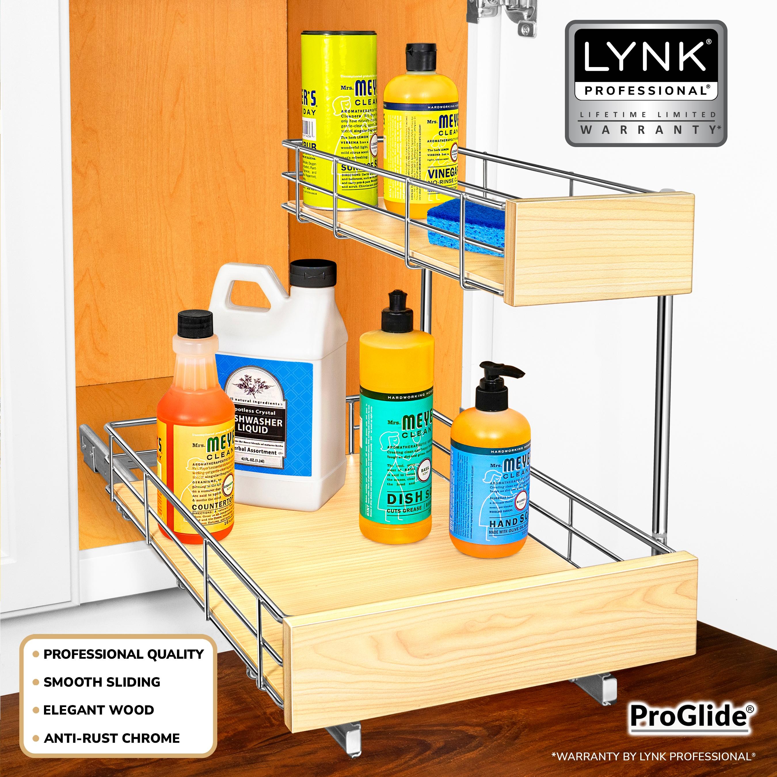 LYNK PROFESSIONAL LYNK PROFESSIONAL® Select™ Slide Out Under Sink Kitchen Cabinet Organizer 11.5"W x 18"D, Wood