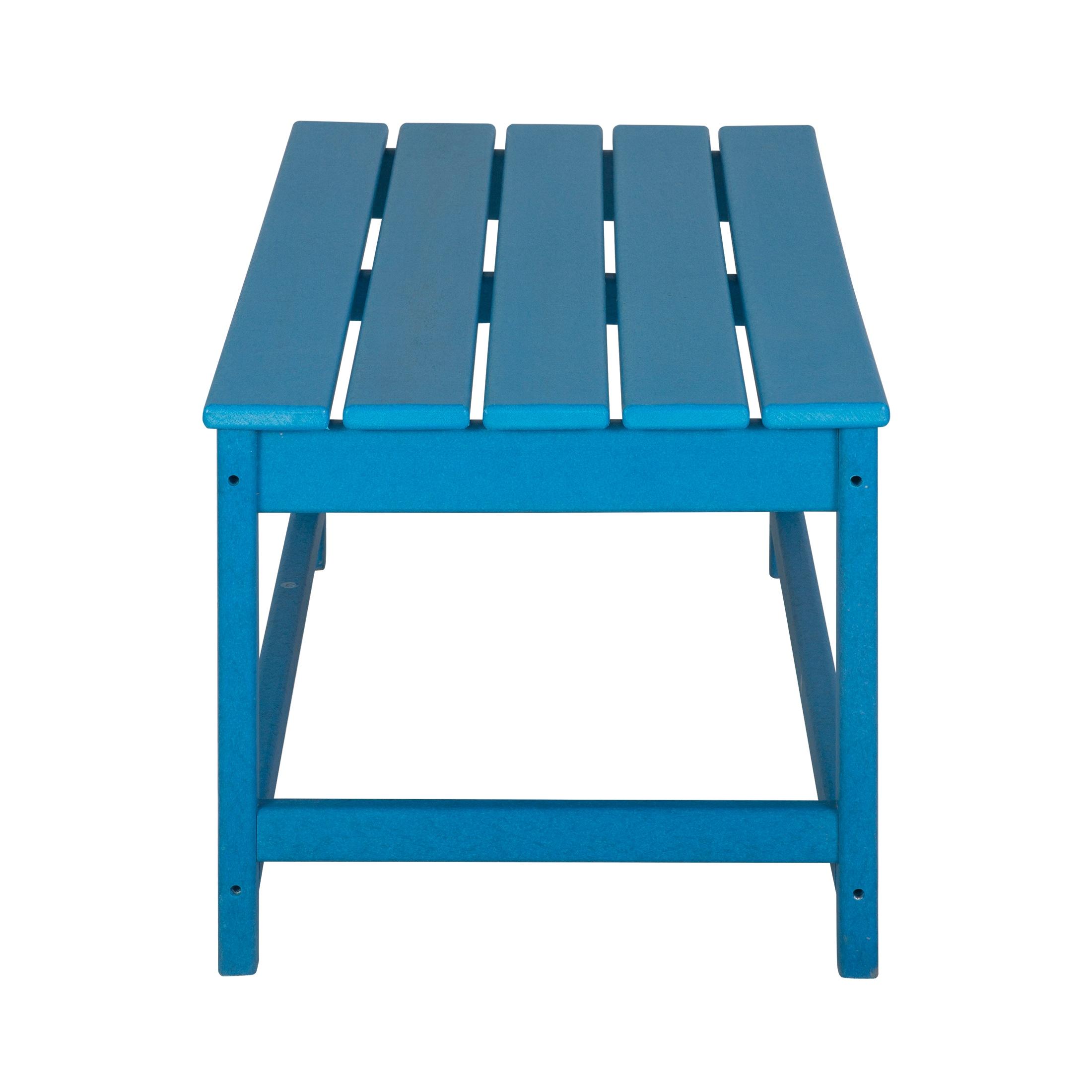 Polytrends  Laguna Hdpe All Weather Outdoor Patio Coffee And Side Tables (3-Piece Set) Pacific Blue