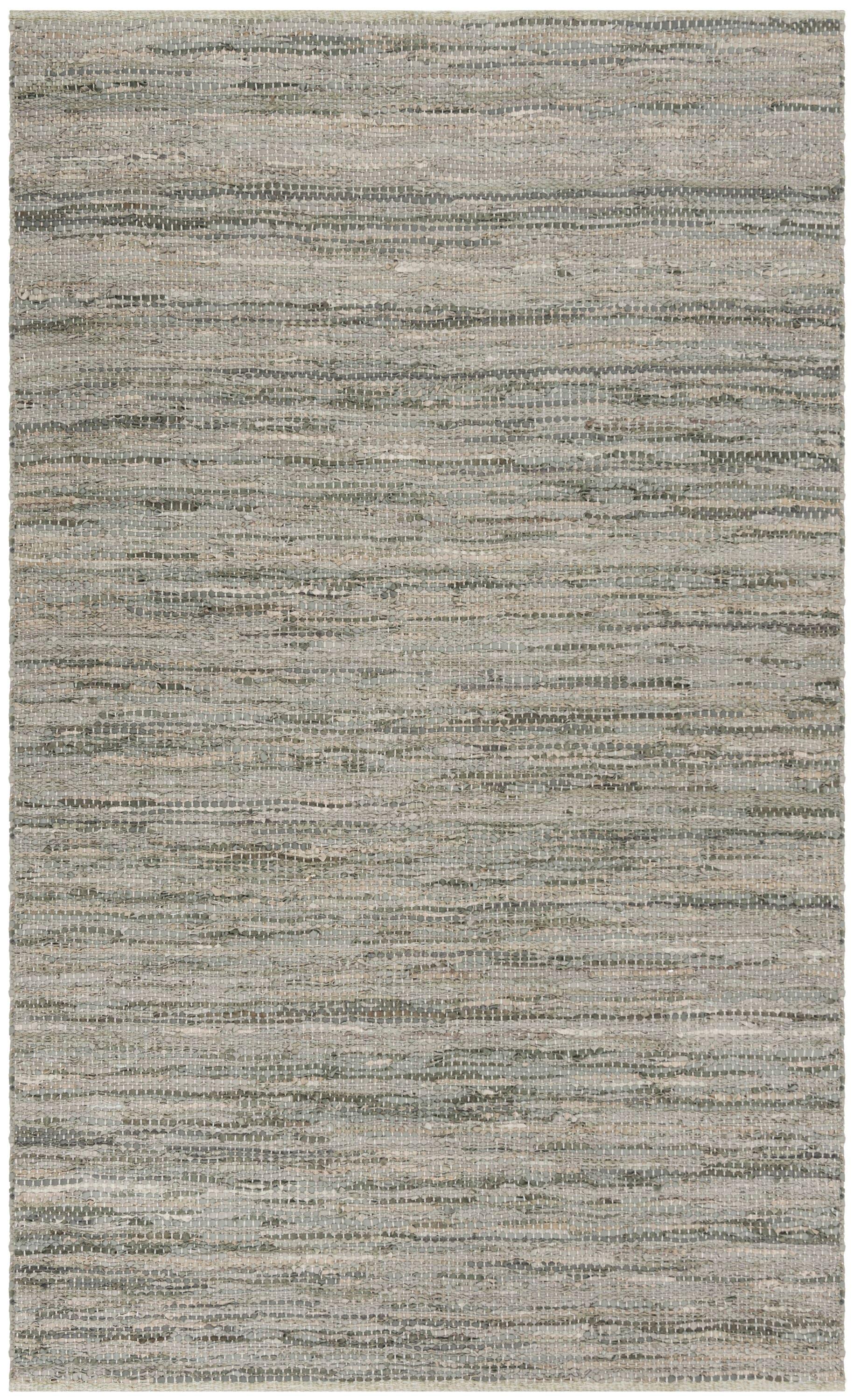 Vintage Leather VTL105 Hand Woven Area Rug - Grey - 5'x8' - Safavieh.