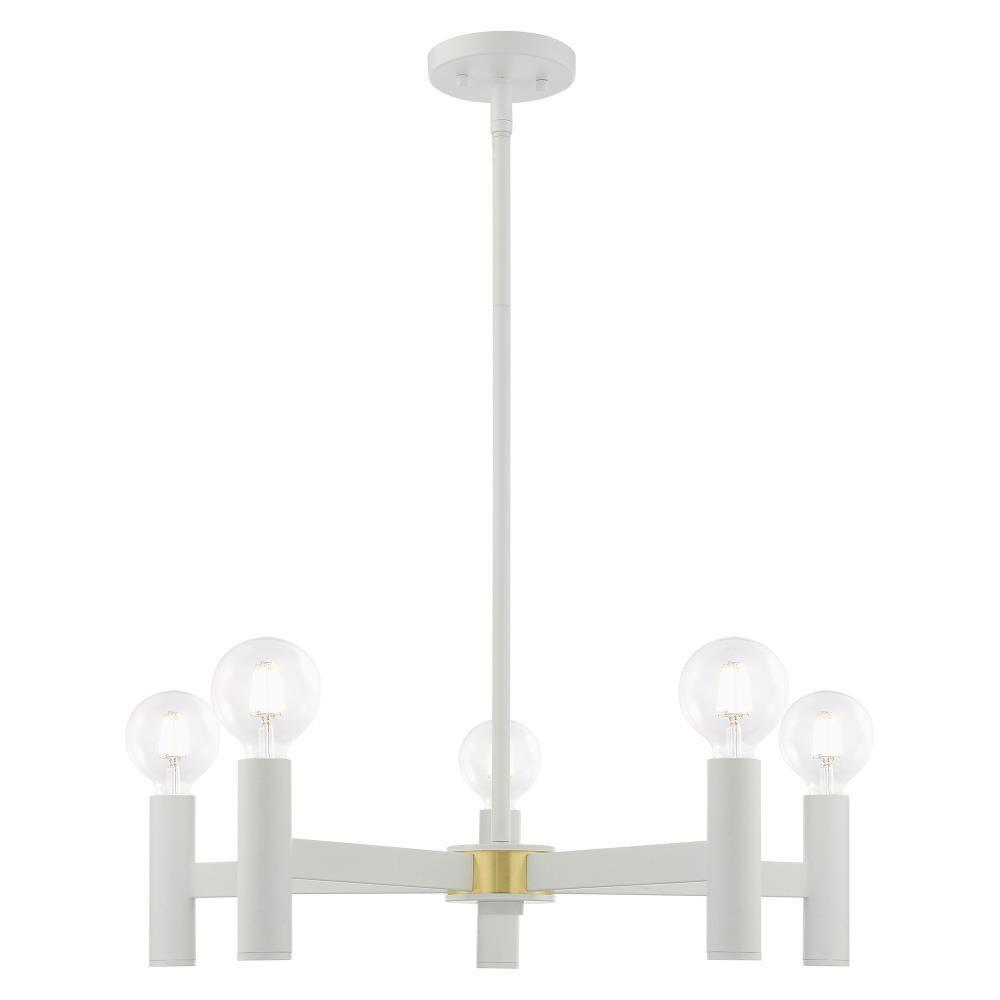 Livex Lighting Copenhagen 5 - Light Chandelier in  White