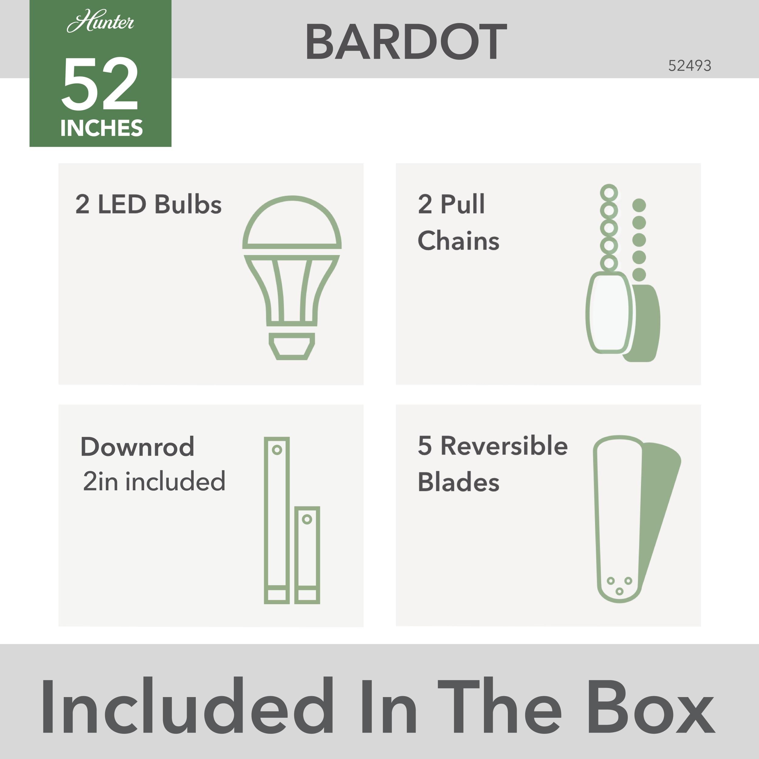 Bardot 52" 5 - Blade Ceiling Fan With Lights and Pull Chains