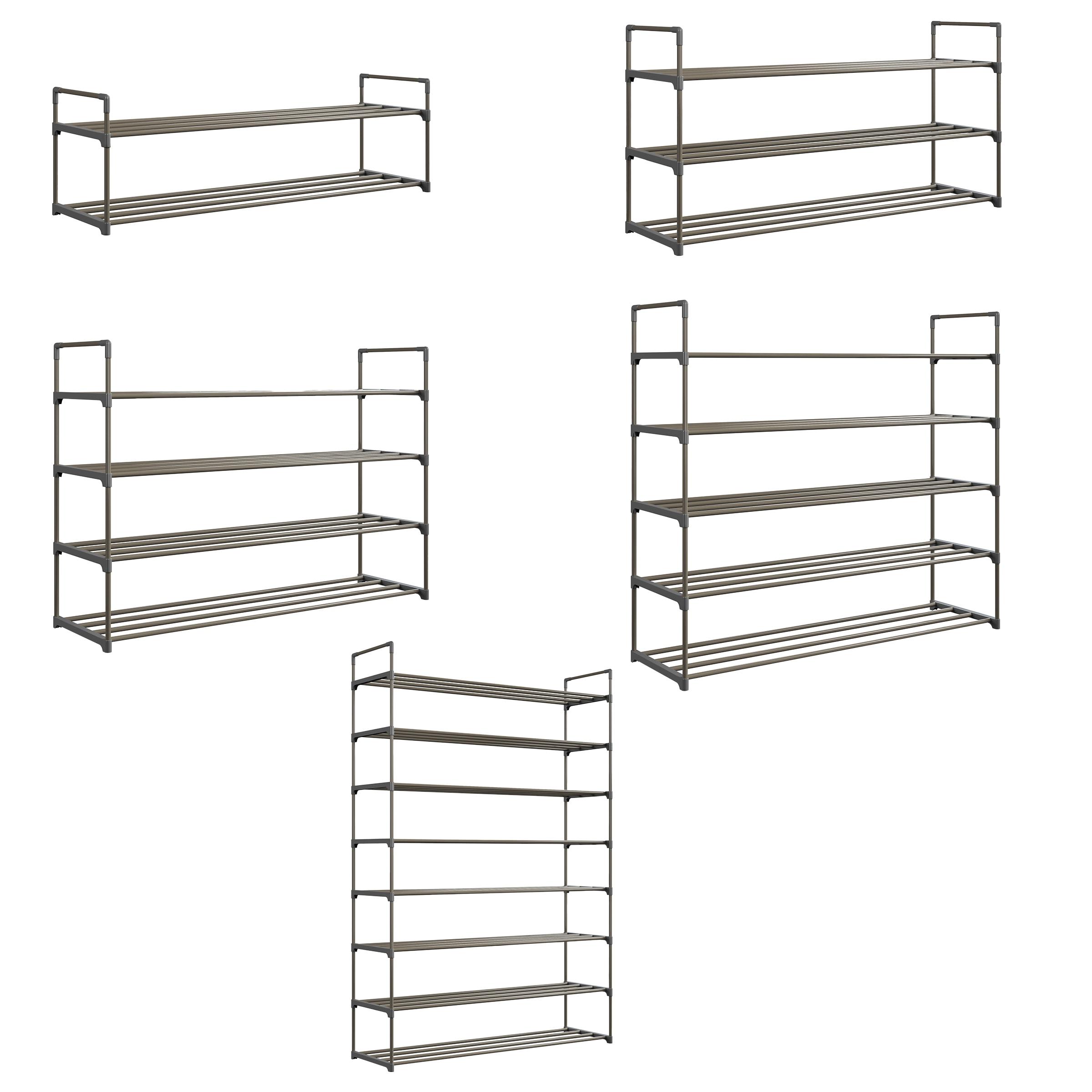 Hastings Home 8-Tier Shoe Storage Rack - Room for 48 Pairs of Shoes, 60.6" x 11.8" x 40.9"