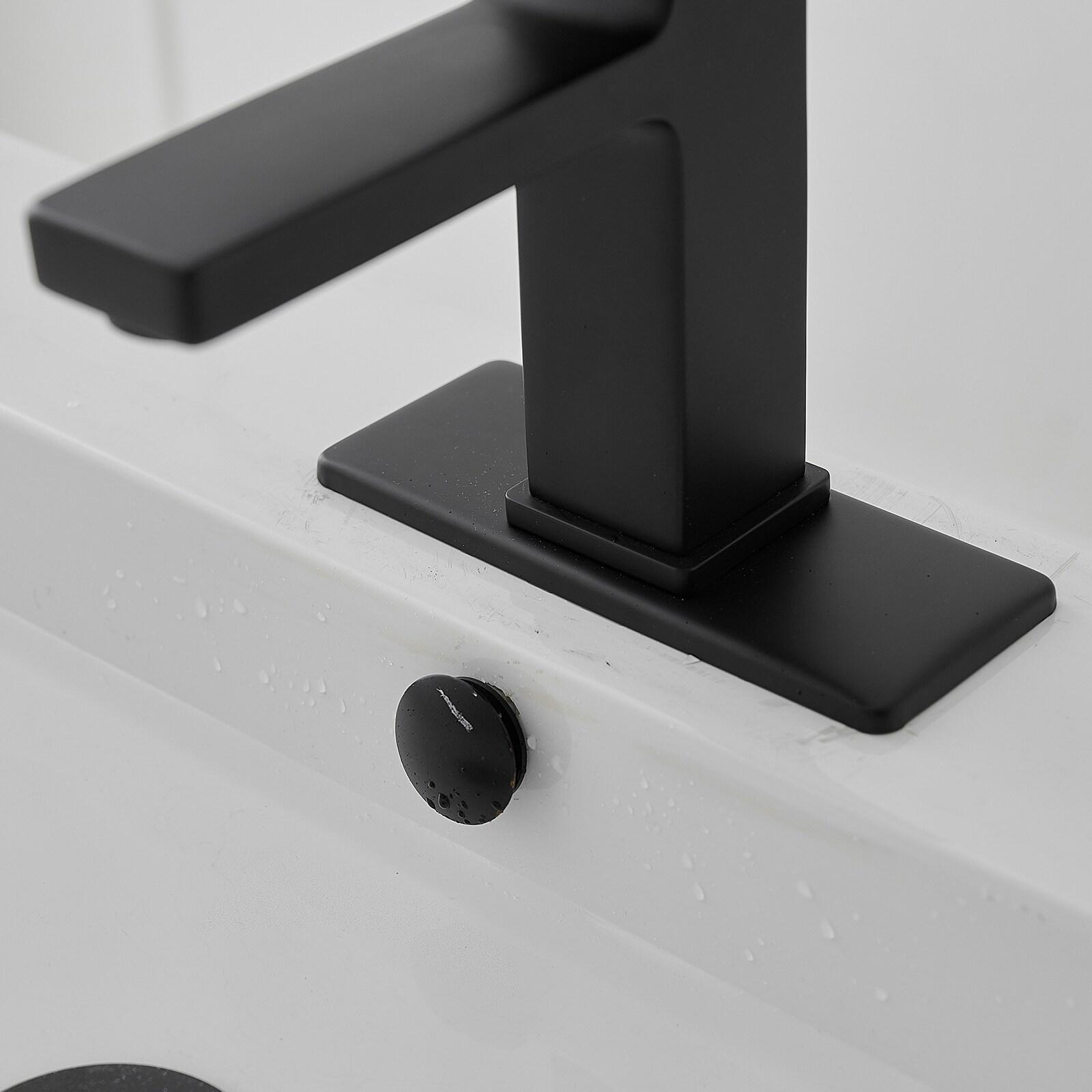 Single-Hole Single-handle Bathroom Faucet with Drain Assembly