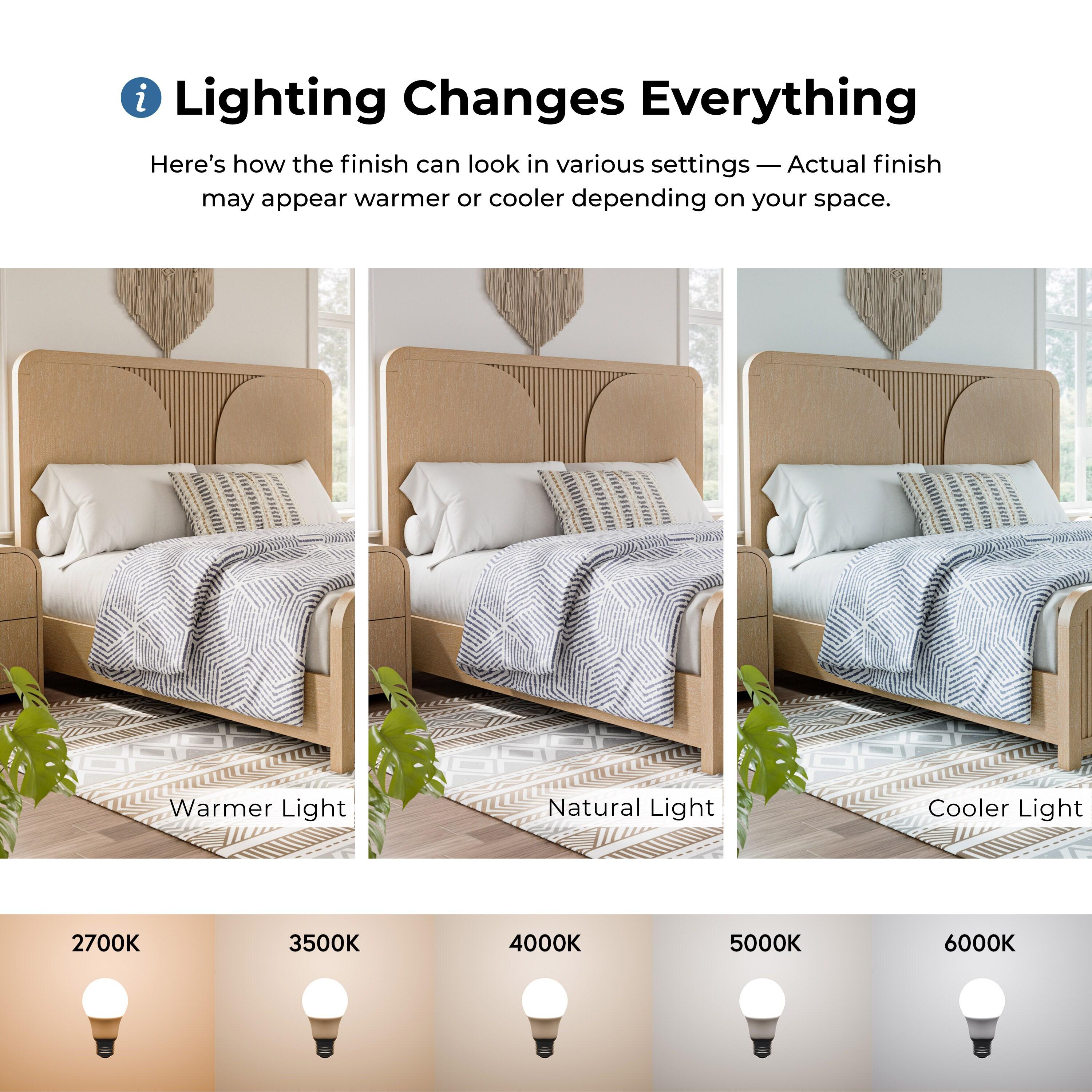 Furniture of America Tissen Modern Solid Wood 5-Piece Queen Bedroom Set with USB Ports, Reeded Panels, Curved Edges and Beveled Mirror, Box Spring Needed, Natural