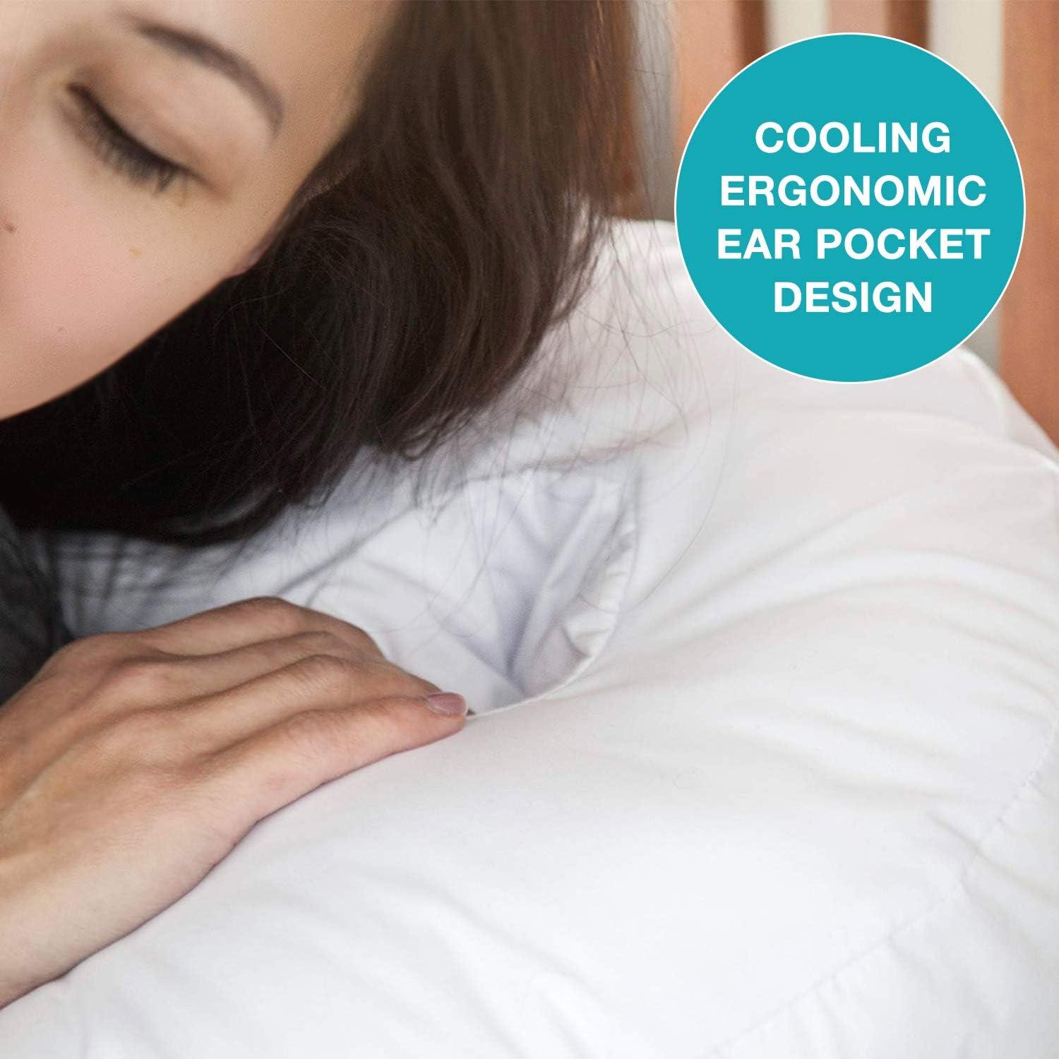 DMI Body Pillow, Side Sleeper Pillow and Pregnancy Pillow with Contoured Support for Neck, Back, Hip, Joint Pain and Sciatica Relief with Removable Washable Cover, Firm, Full Body Pillow