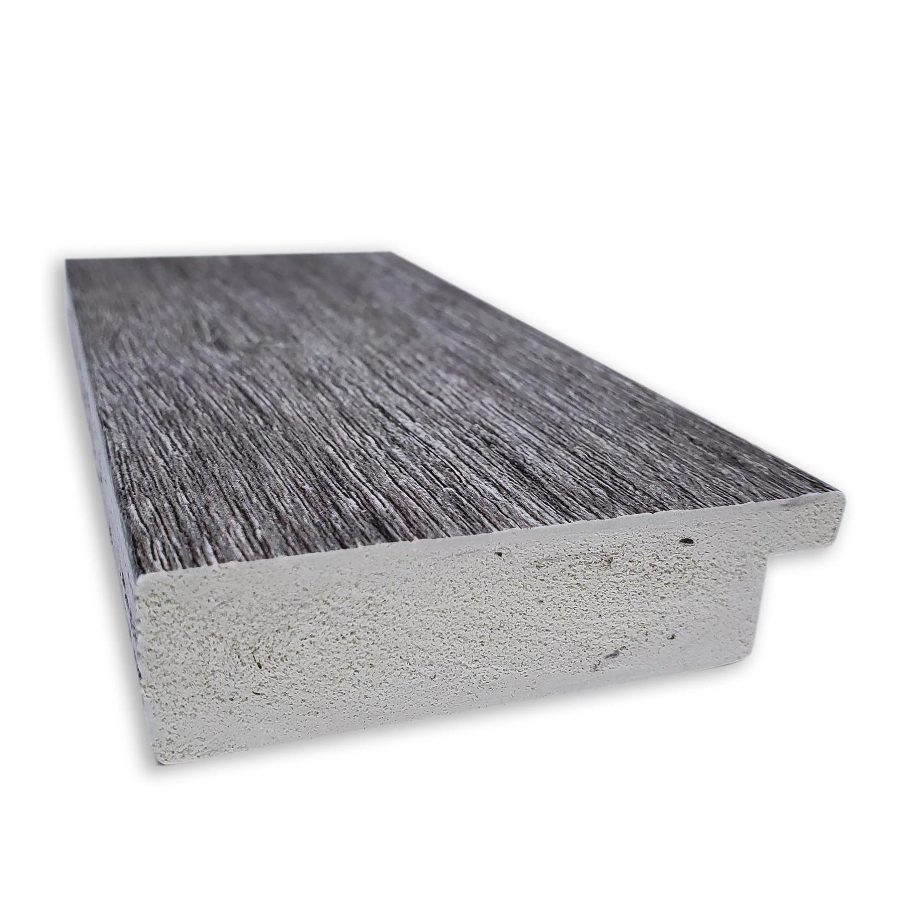 21" x 25" Bark Rustic Framed Wall Mirror Gray - Amanti Art