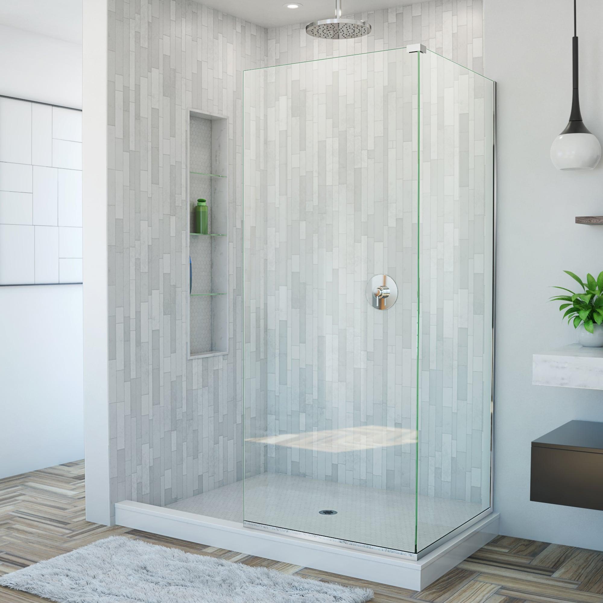 Linea 30"W x 72"H Frameless Fixed Glass Panel