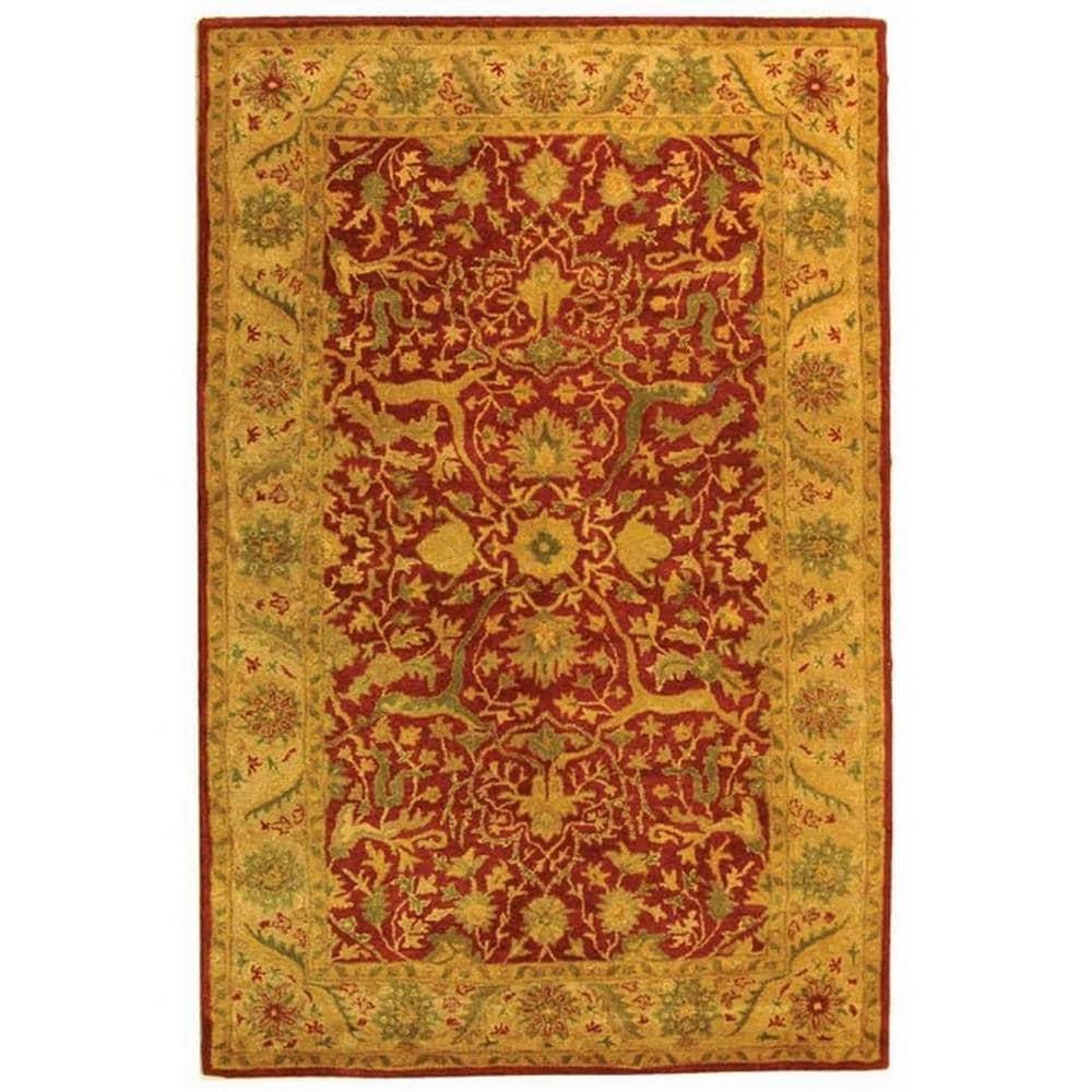 Antiquity AT14 Hand Tufted Indoor Area Rug - Rust - 4'x6' - Safavieh