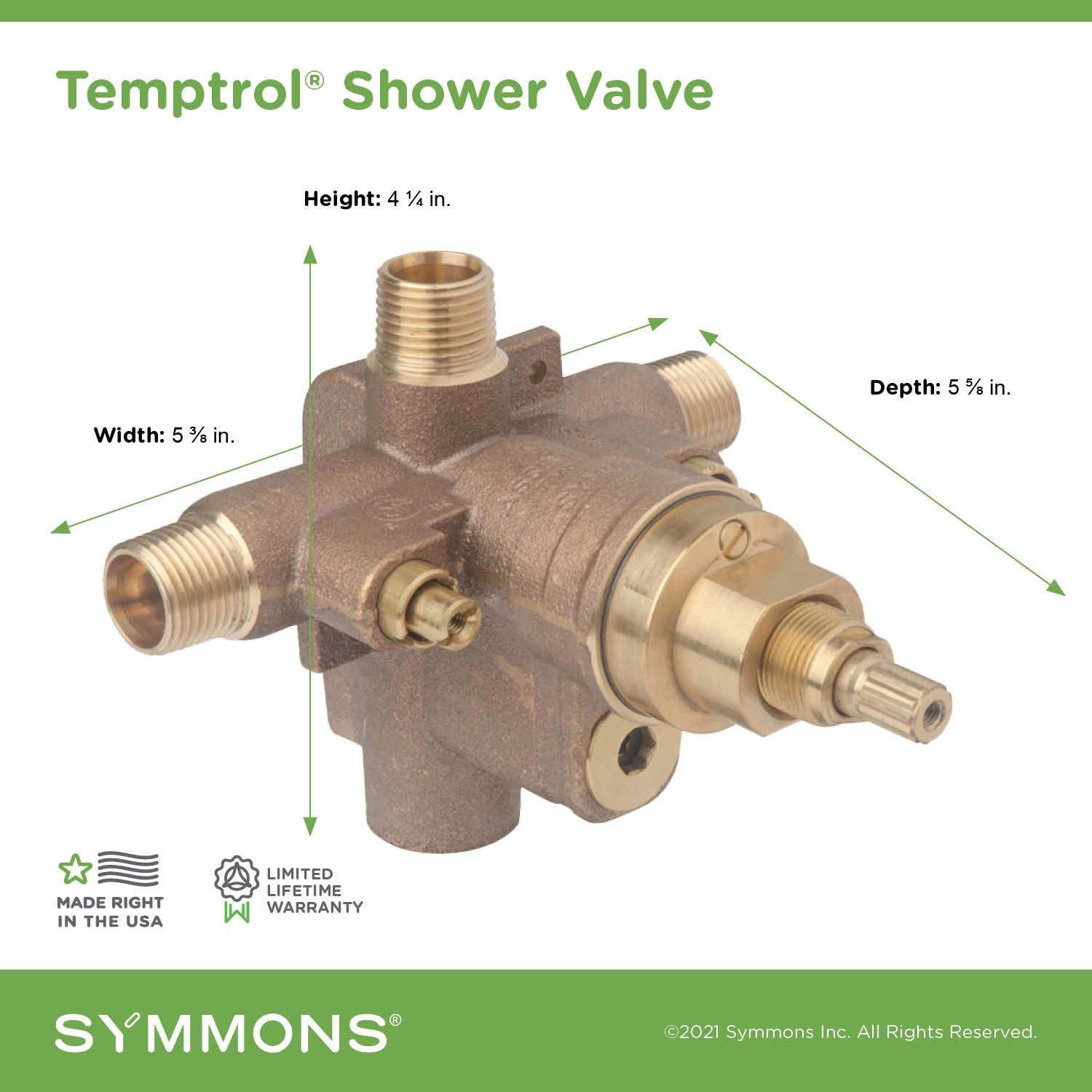 Temptrol Brass and Bronze Pressure-Balancing Shower Valve