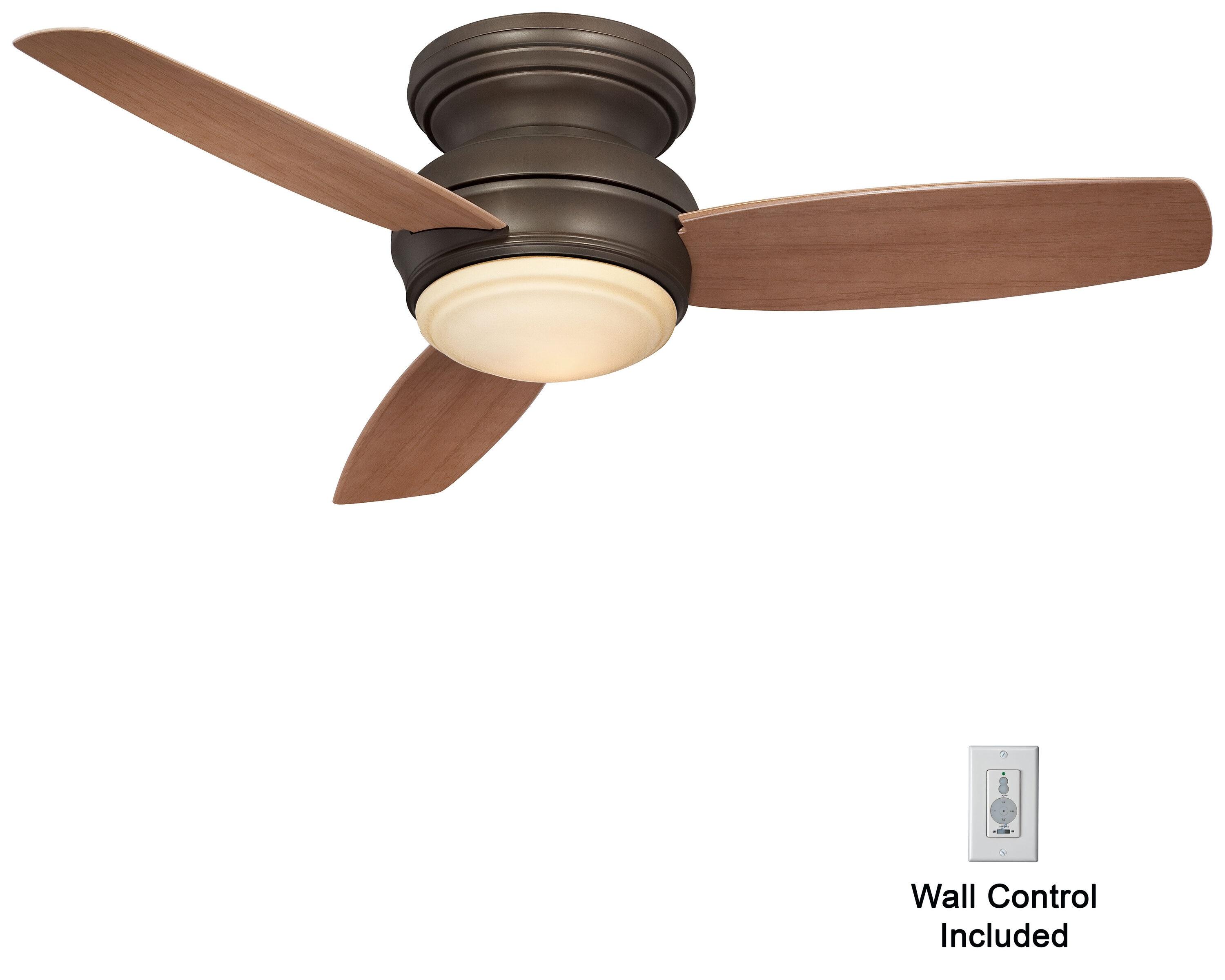 44" Concept II 3 - Blade Outdoor LED Propeller Ceiling Fan with Wall Control and Light Kit Included