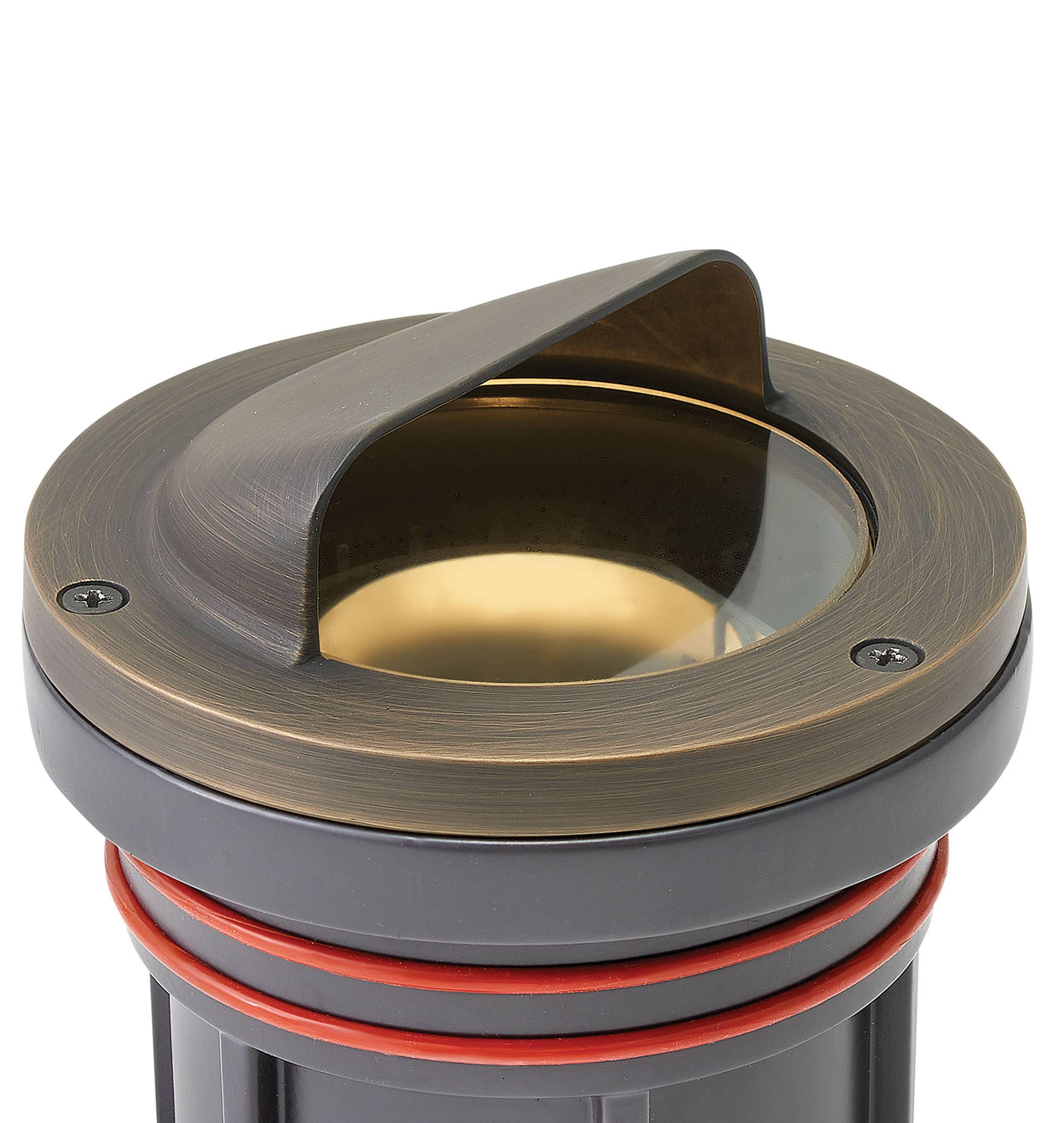 Hinkley Shielded Brown Low Voltage Hardwired Well Light