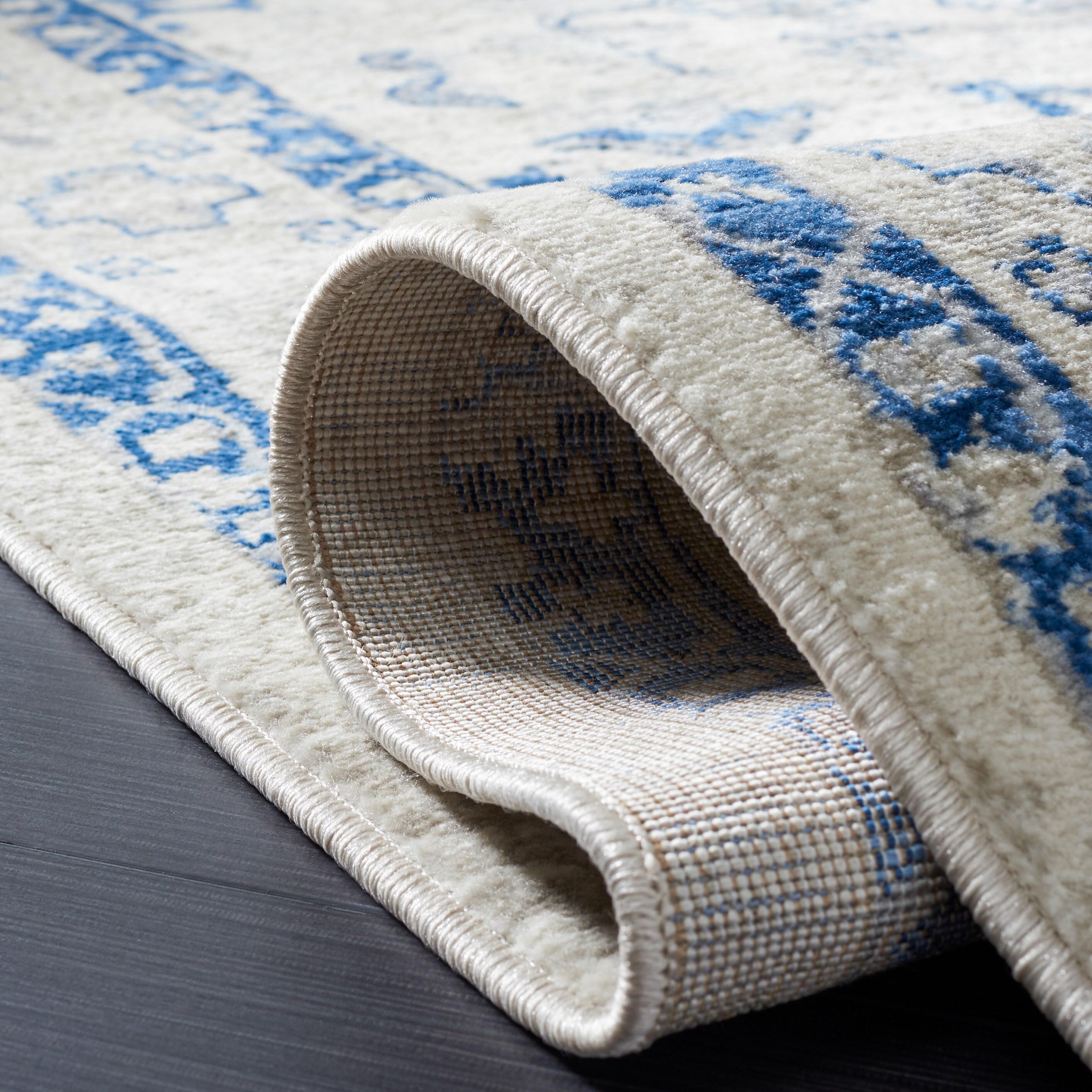 Brentwood BNT852 Power Loomed Indoor Area Rug - Beige/Blue - 5'3"x7'6" - Safavieh