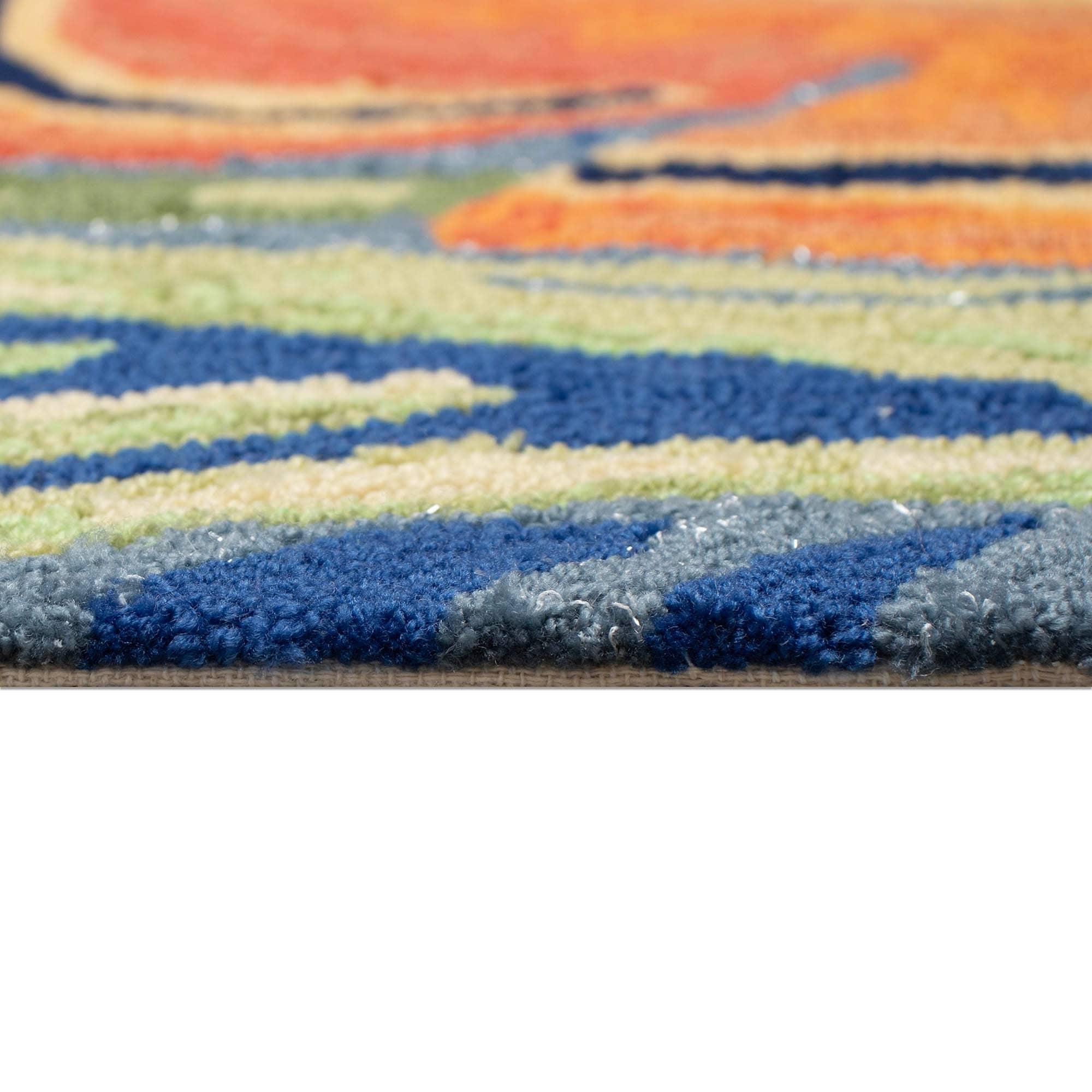 Liora Manne Ravella Tropical Fish Indoor/Outdoor Rug Ocean 8'3" x 11'6"