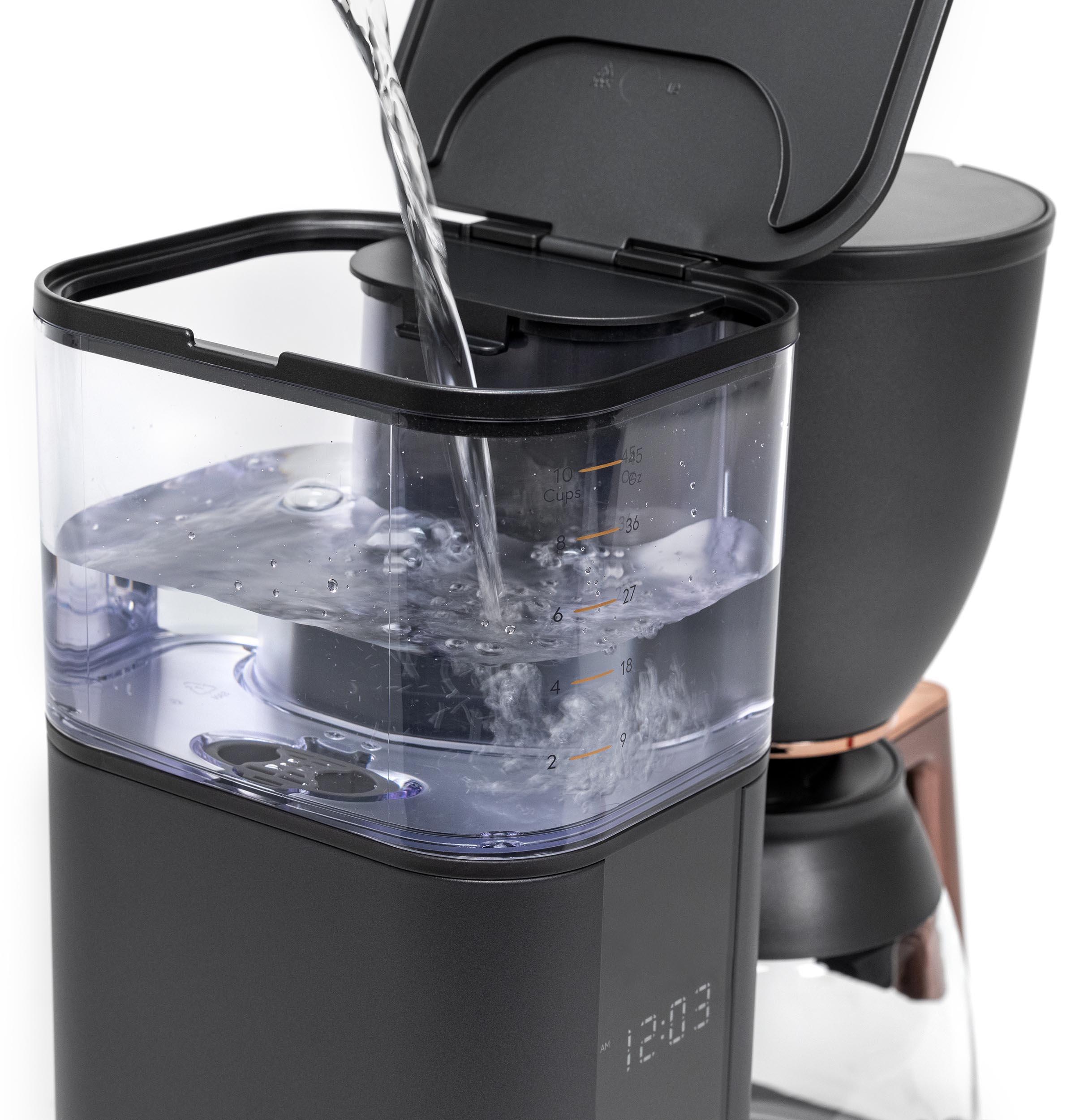 Café ™ Matte Black 10-Cup Drip Coffee Maker with Glass Carafe