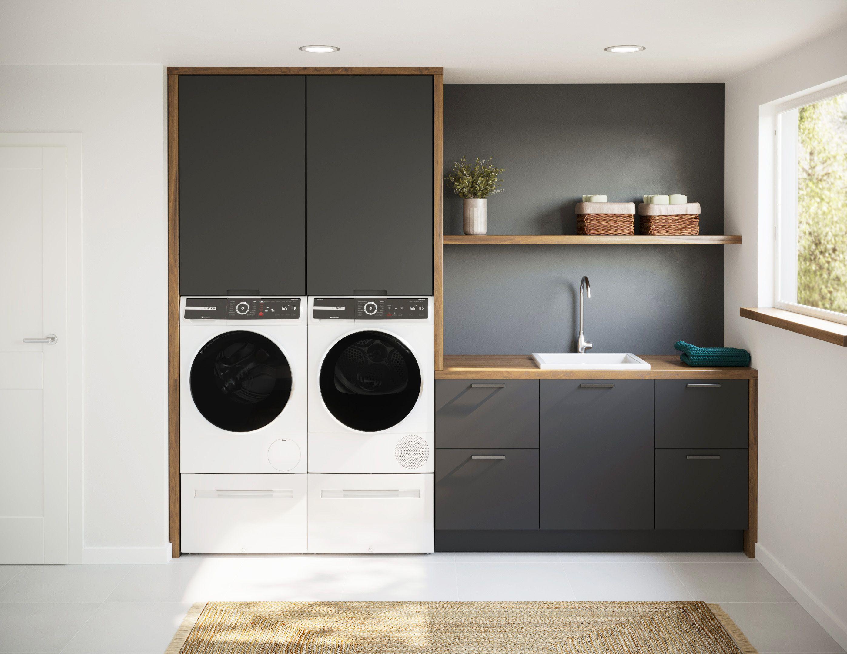 Bosch 500 Series White Smart Front Load Washer with Stainless Steel Drum