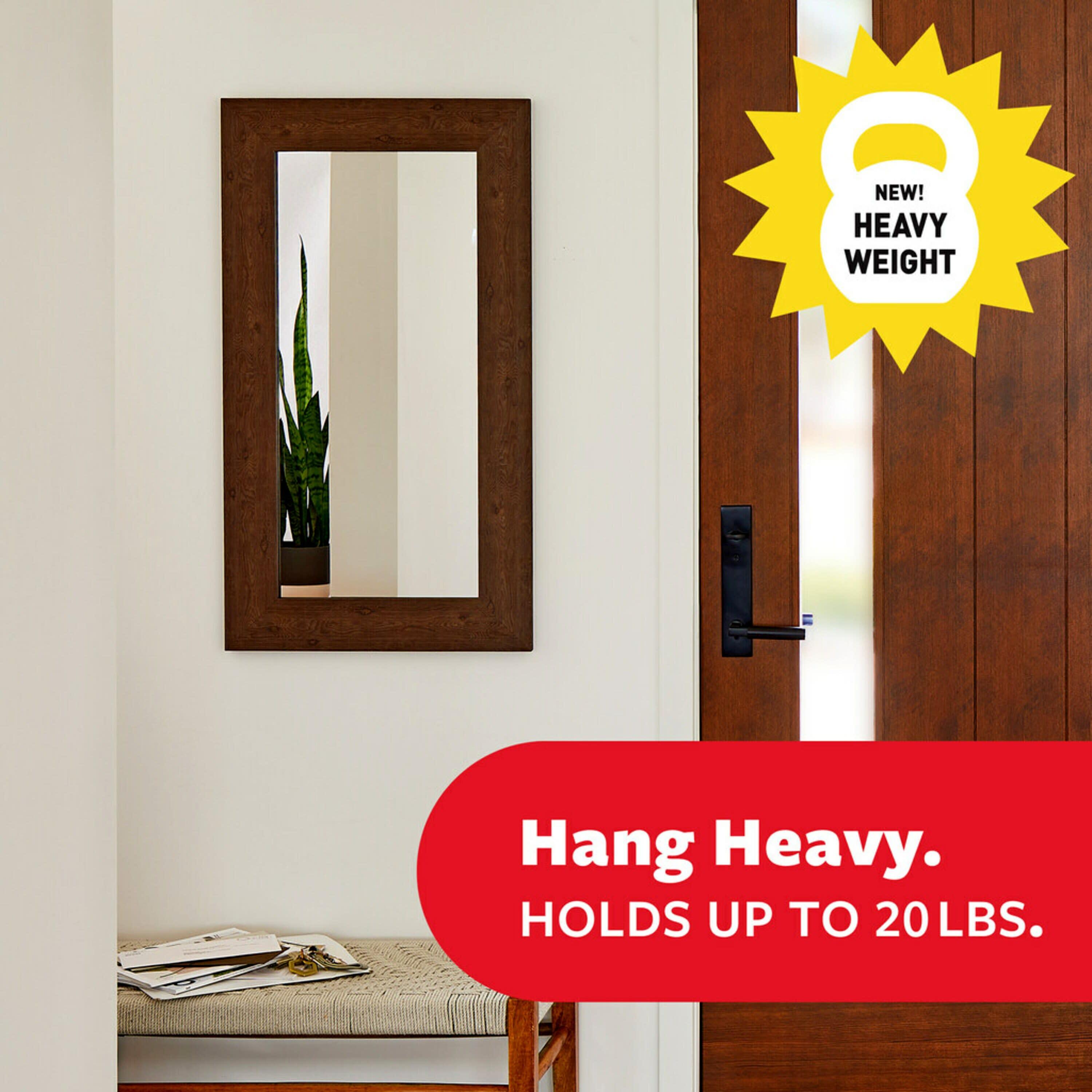 Command 20 Lb XL Heavyweight Picture Hangers, Damage-Free Hanging, 8 Pairs