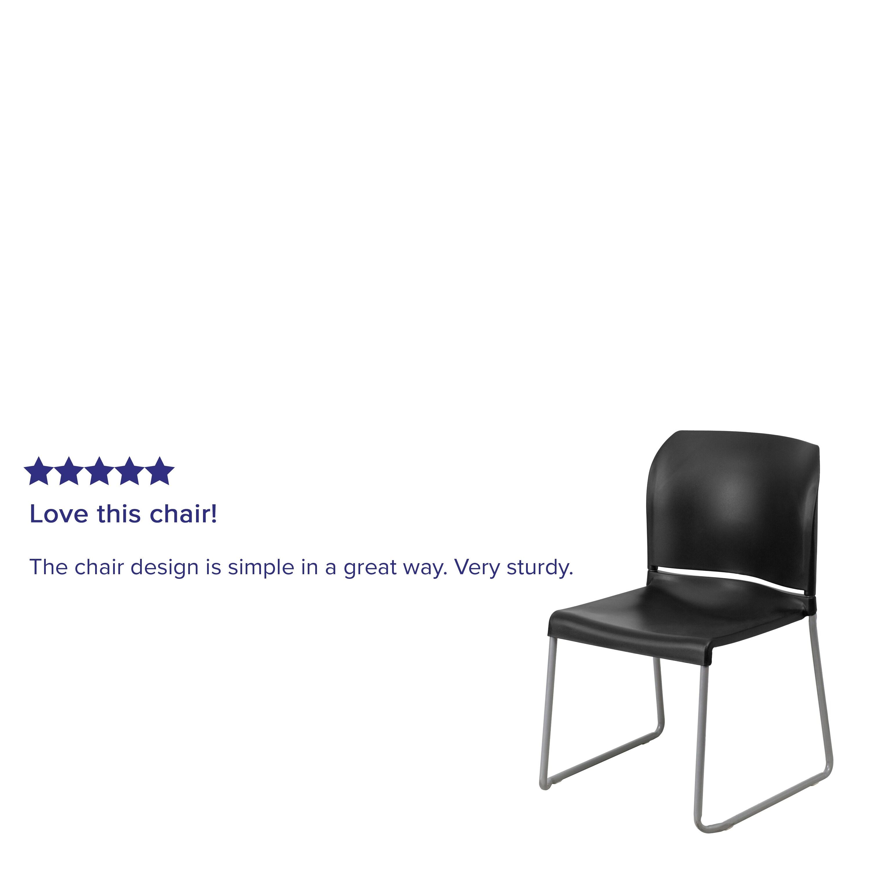 Flash Furniture Brielle Contoured Sled Base Stackable Waiting Room Chairs (Set of 5)