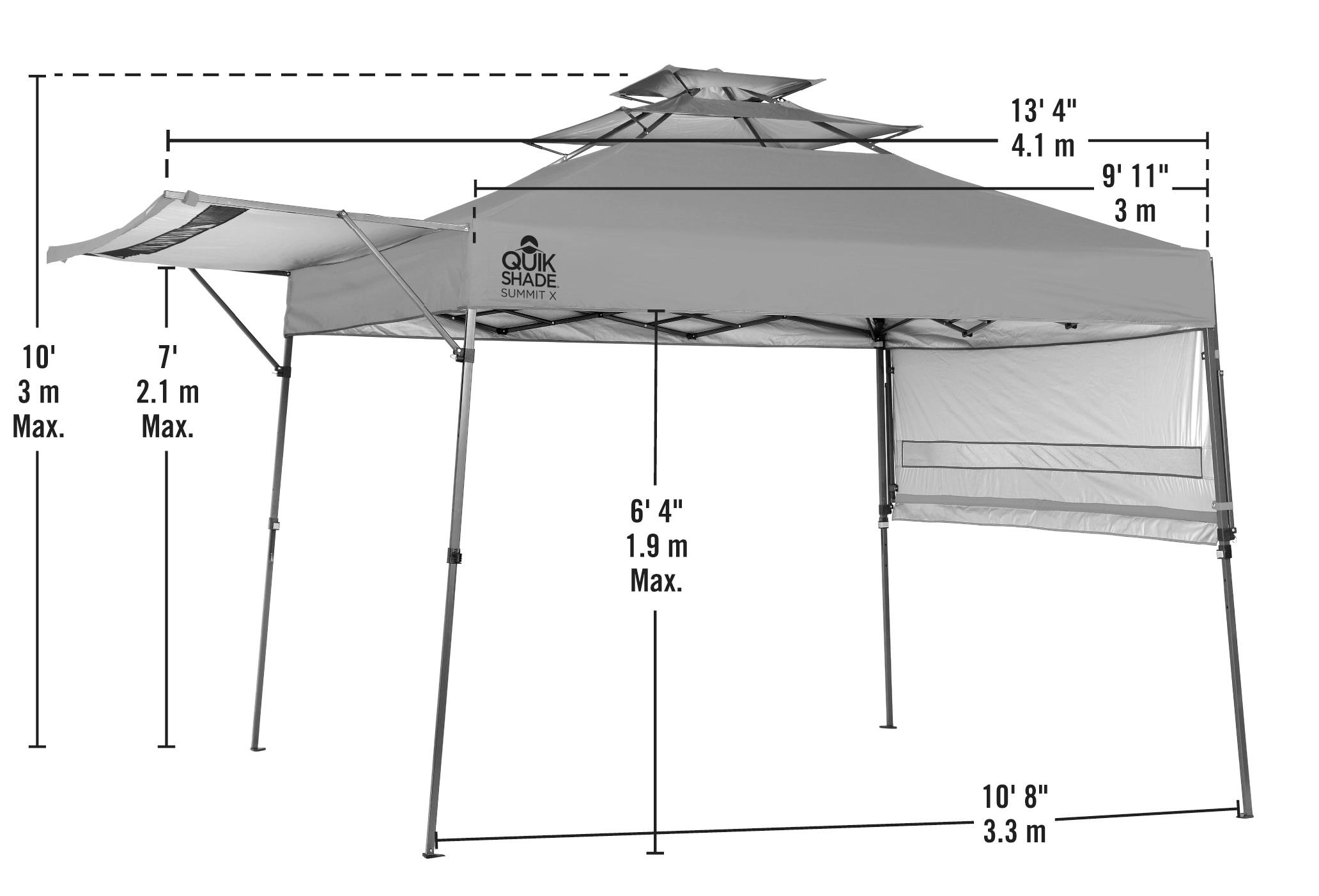 Summit 17 Ft. W x 10 Ft. D Steel Pop-Up Canopy