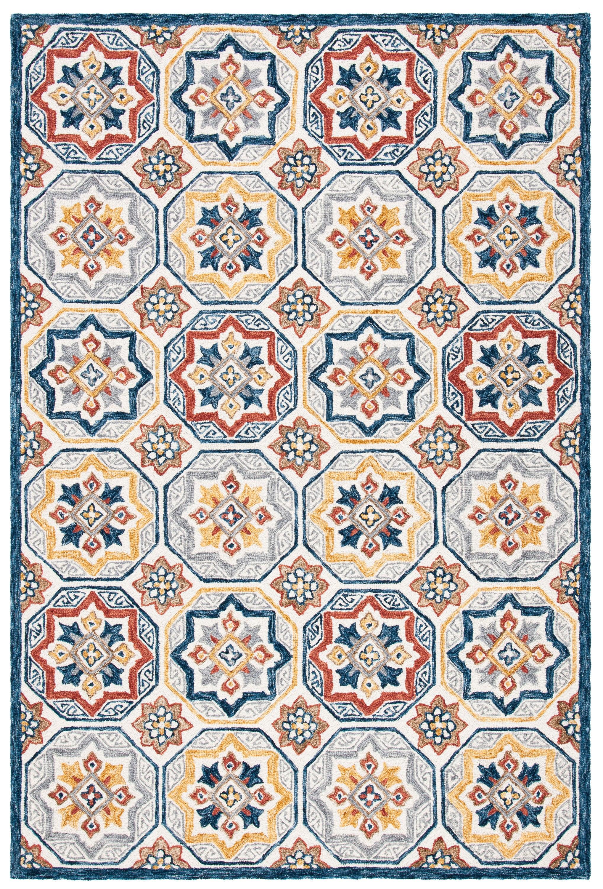 Metro MET117 Hand Tufted Indoor Area Rug - Beige/Ivory - 4'x6' - Safavieh