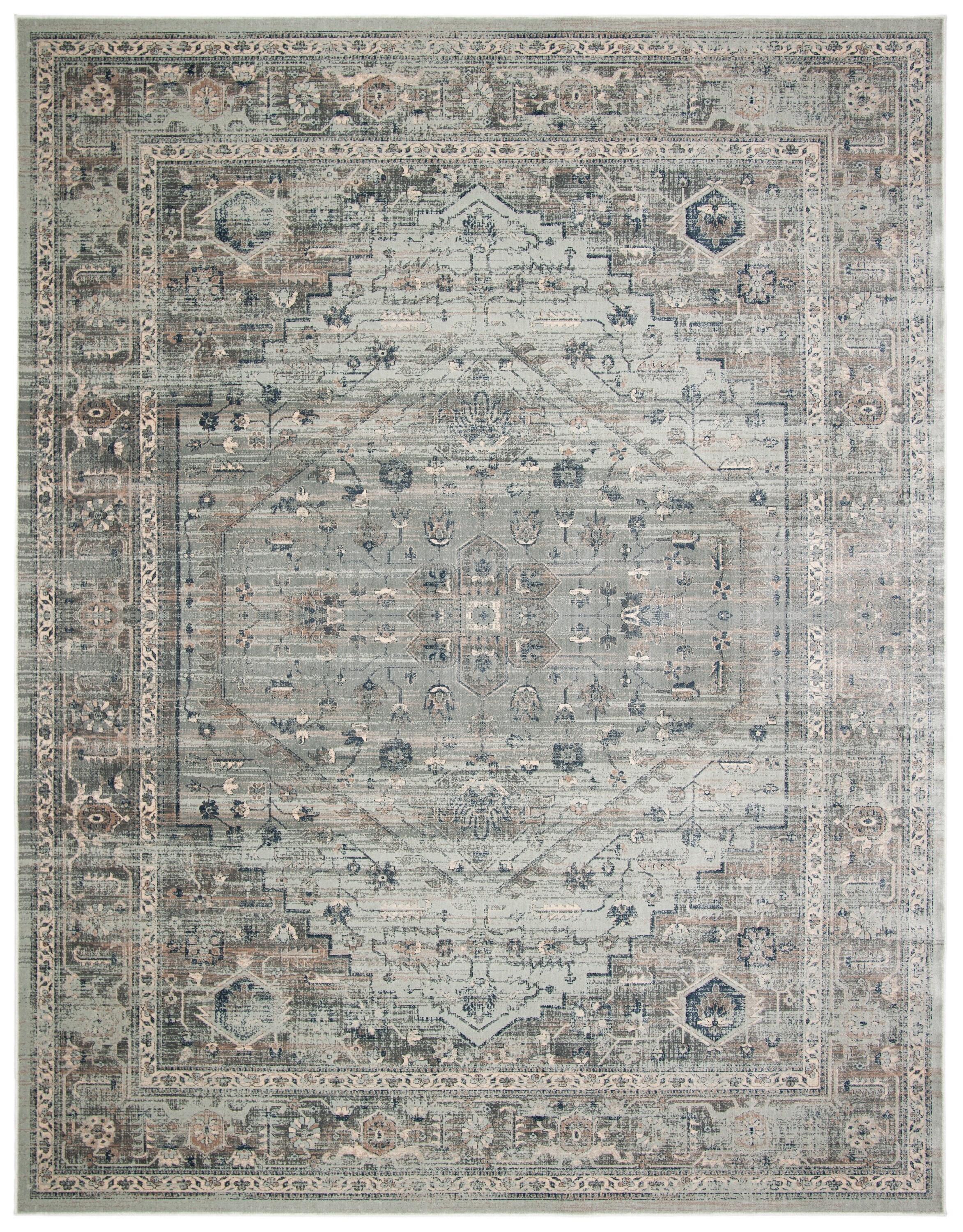 Vintage VTG123 Power Loomed Area Rug - Light Blue - 8'9"x11'9" - Safavieh.