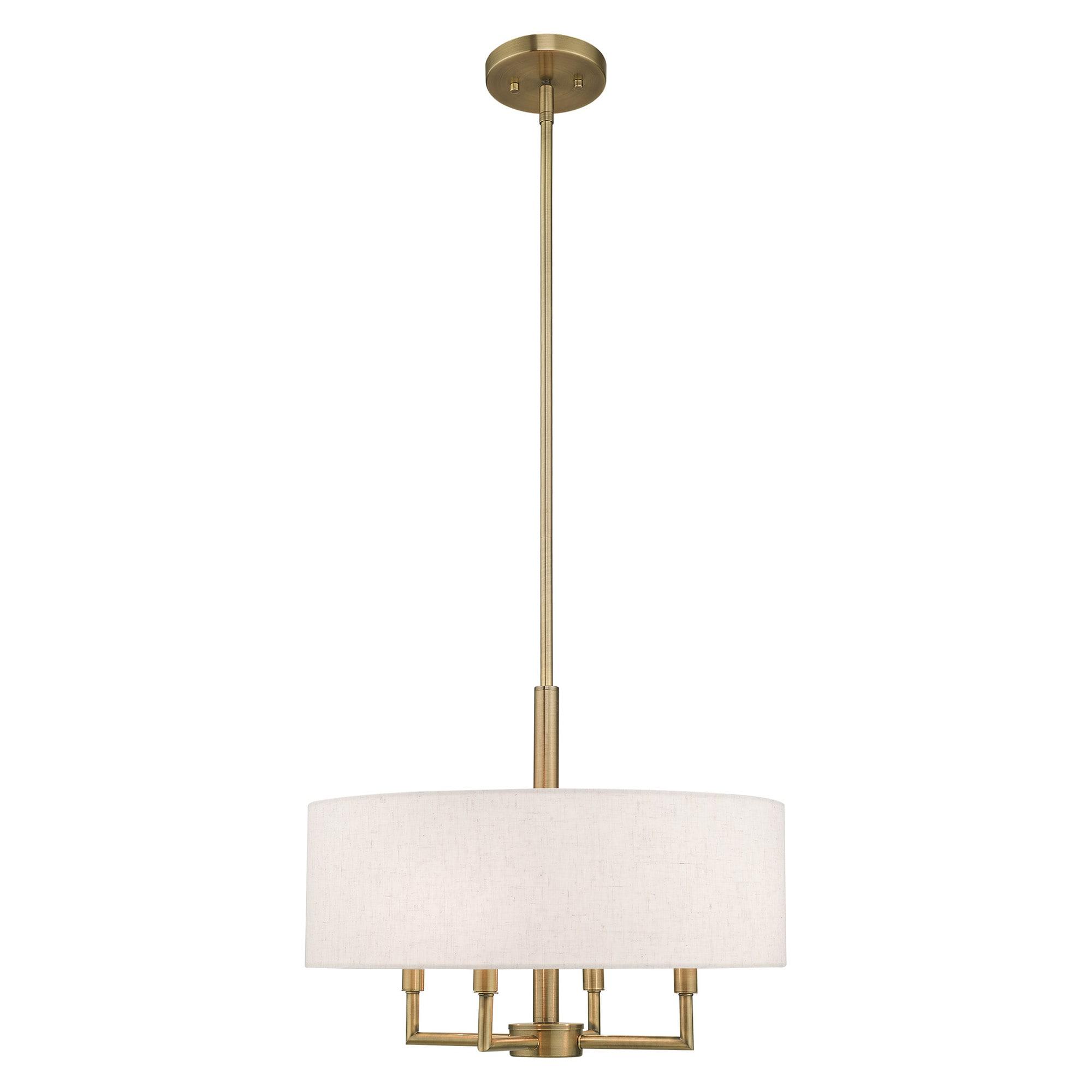 Livex Lighting Meridian 4 - Light Chandelier in  Antique Brass