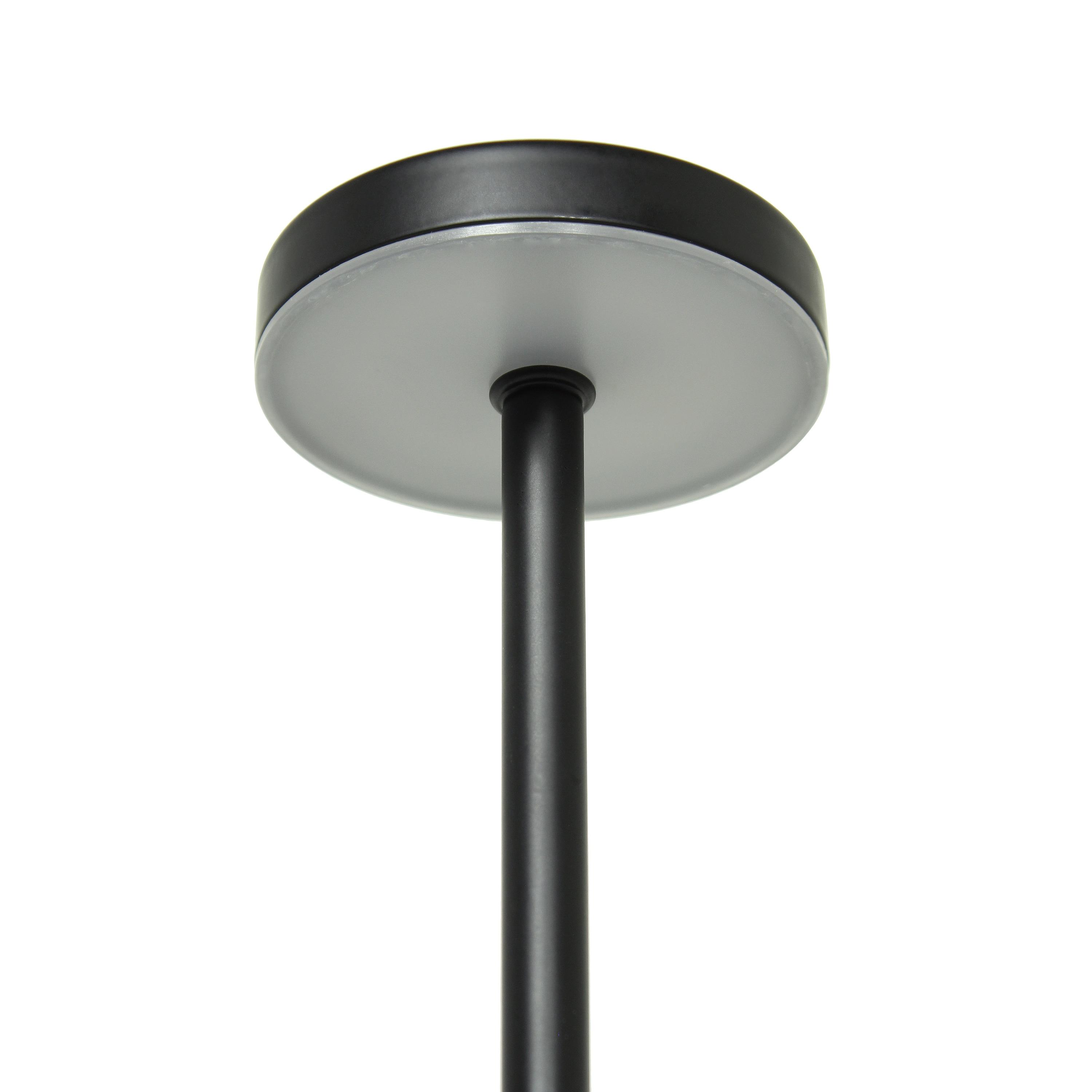 Simple Designs 12.75" Mushroom Magic Disc Dimming and Rechargeable Cordless 4-Way Touch Sensor Stick Desk Lamp Black
