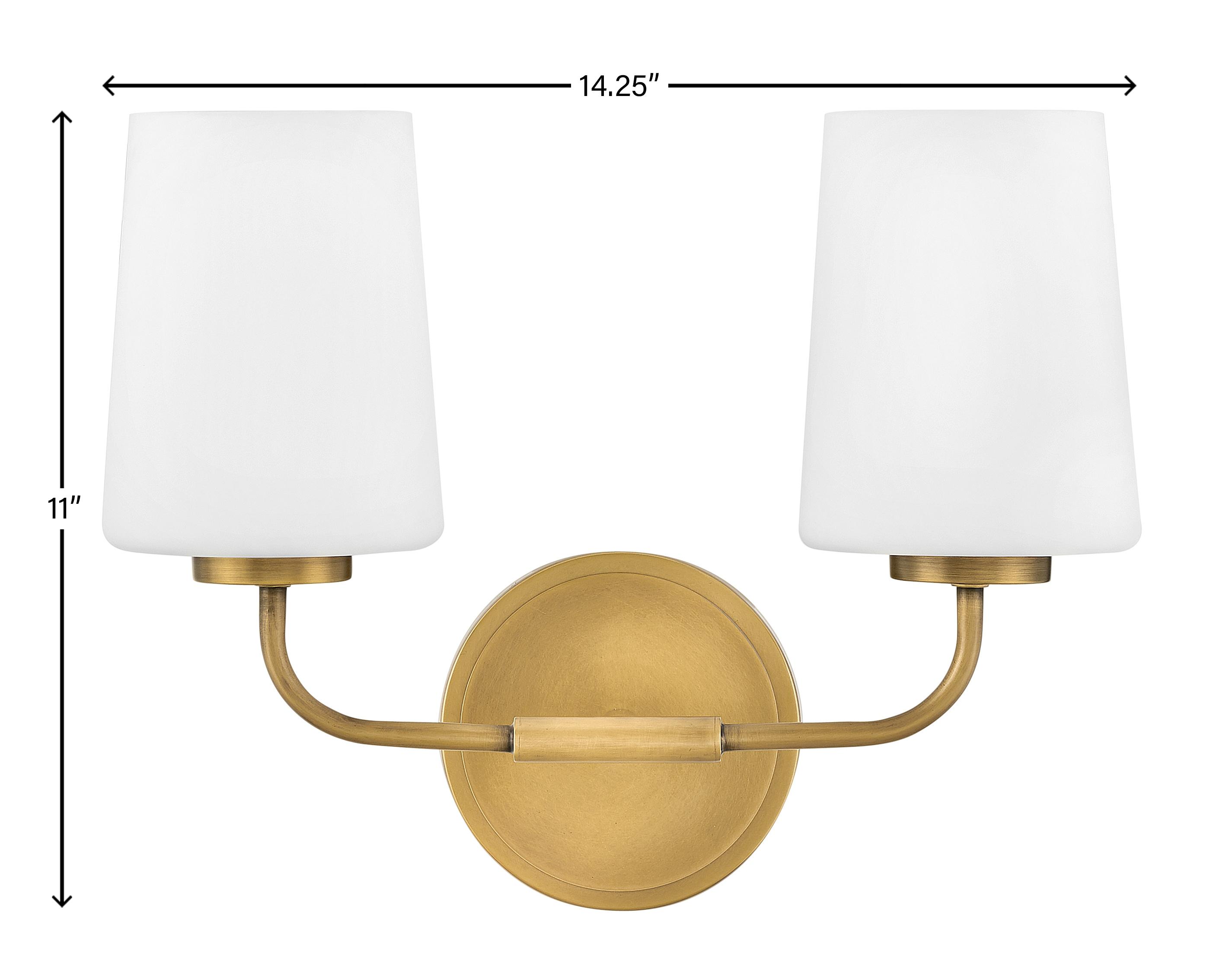 Fitz 2 Light Frosted Dimmable Vanity Light