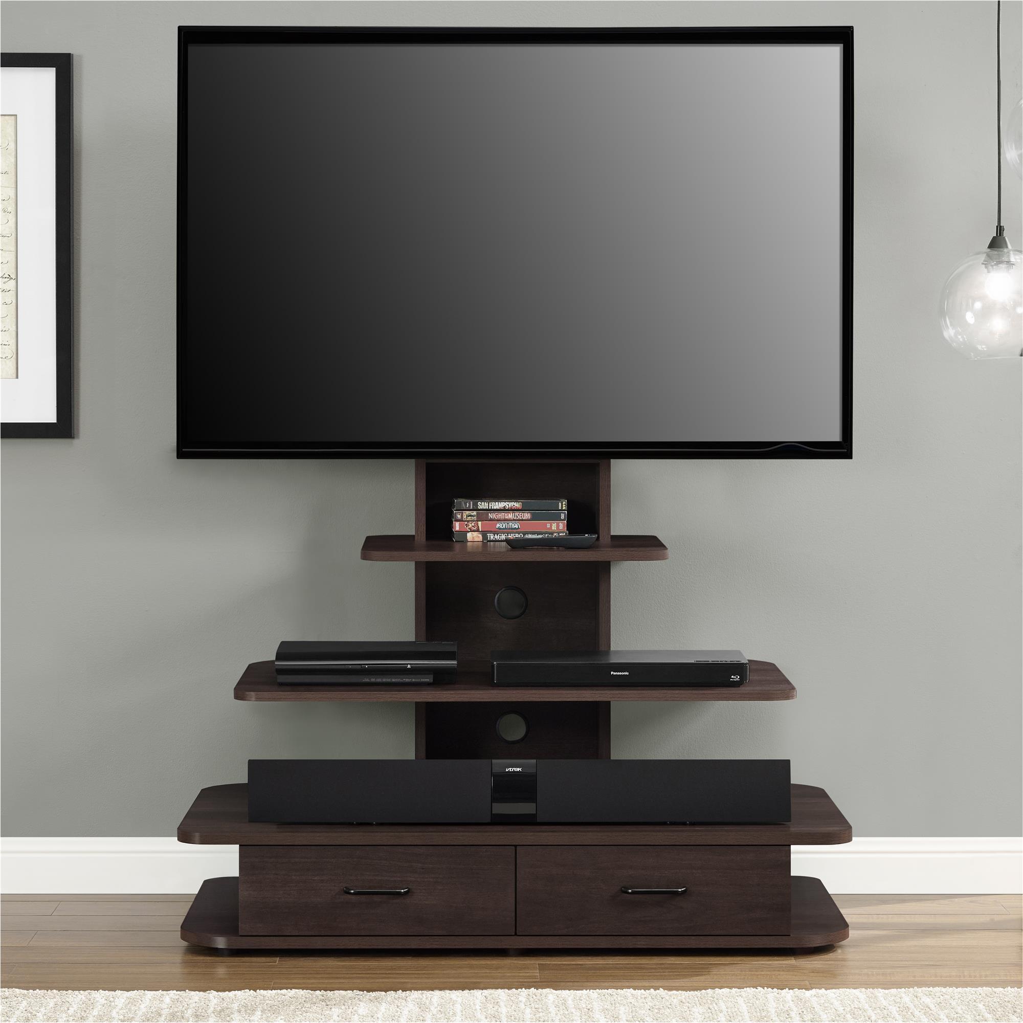 Galaxy TV Stand with Mount and Drawers for TVs up to 70", Espresso