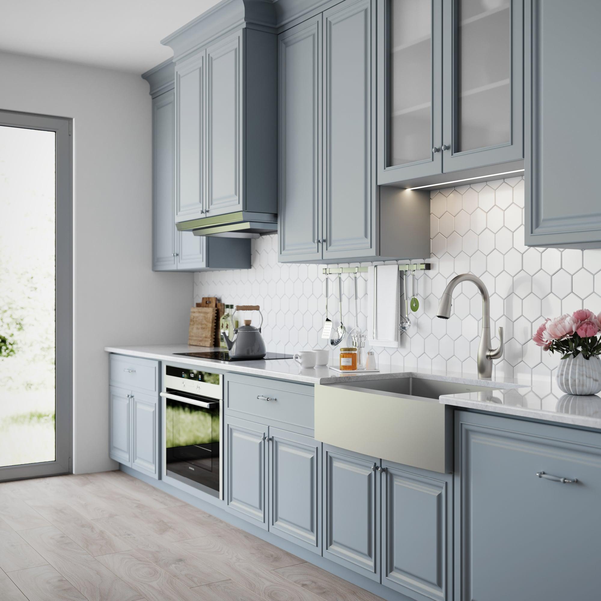 KRAUS Standart Pro Apron Front Farmhouse 16 Gauge Single Bowl Stainless Steel Kitchen Sink