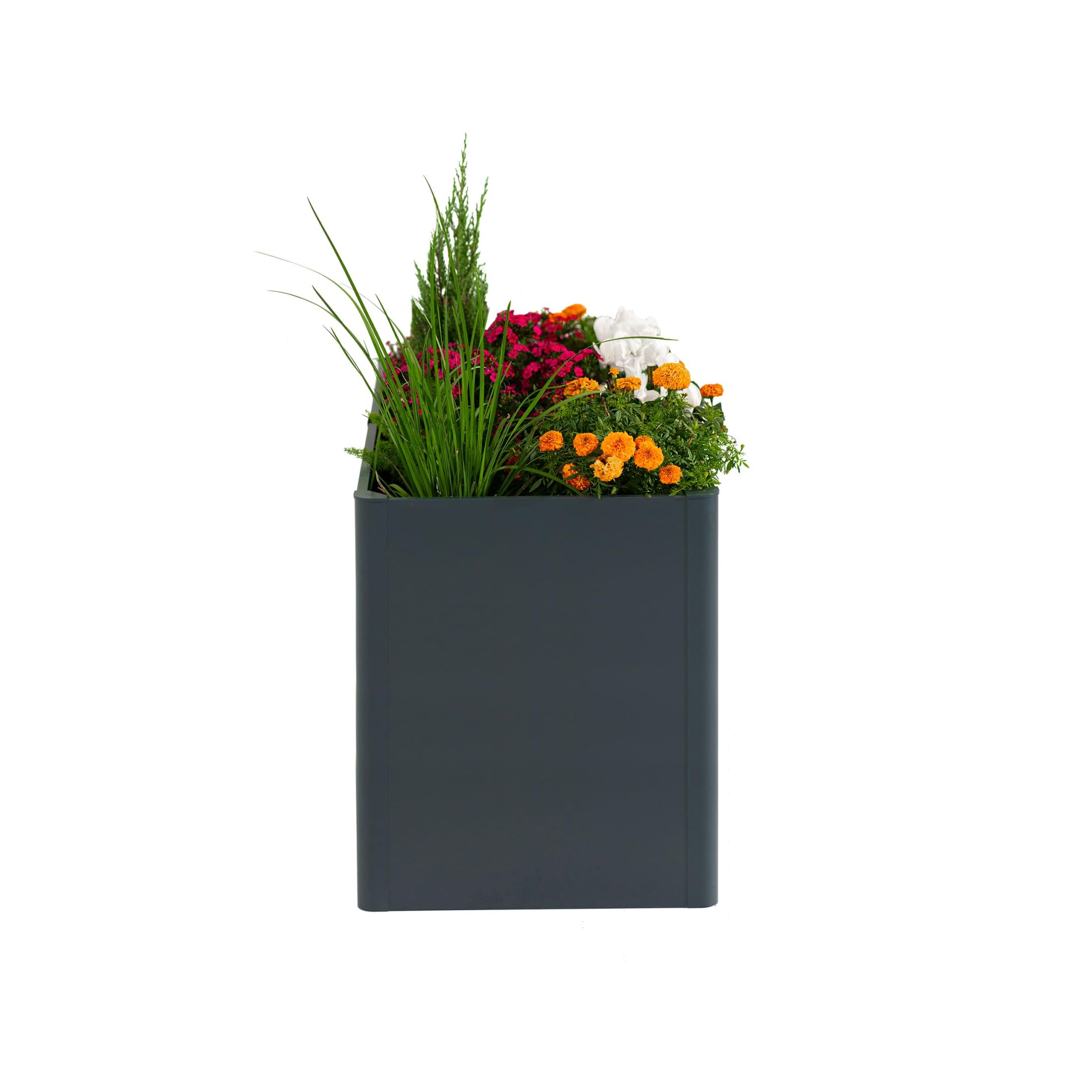Vego Garden Modern 32" Tall Metal Outdoor Long Planter Box