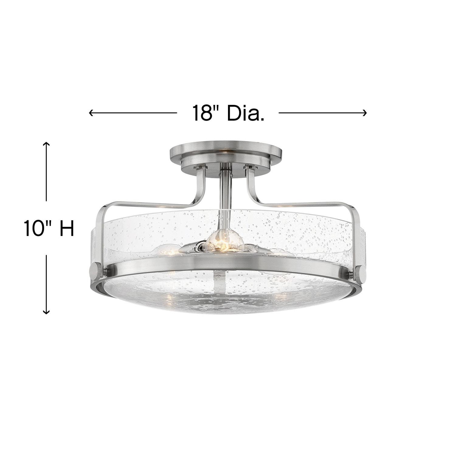 Harper 3-Light Semi-Flush Mount Retro Ceiling Light