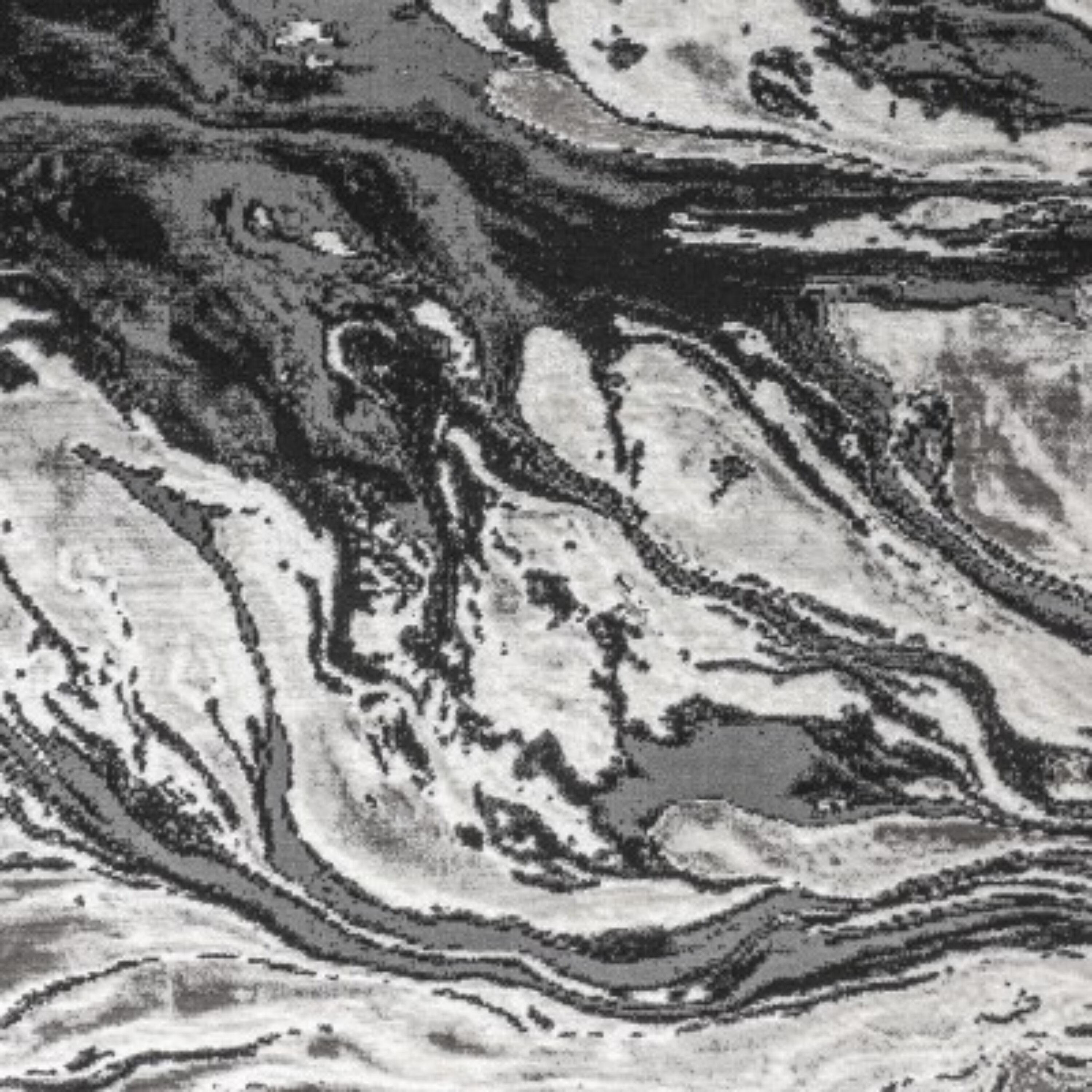 5'x8' Swirl Marbled Abstract, Black/Ivory - JONATHAN Y