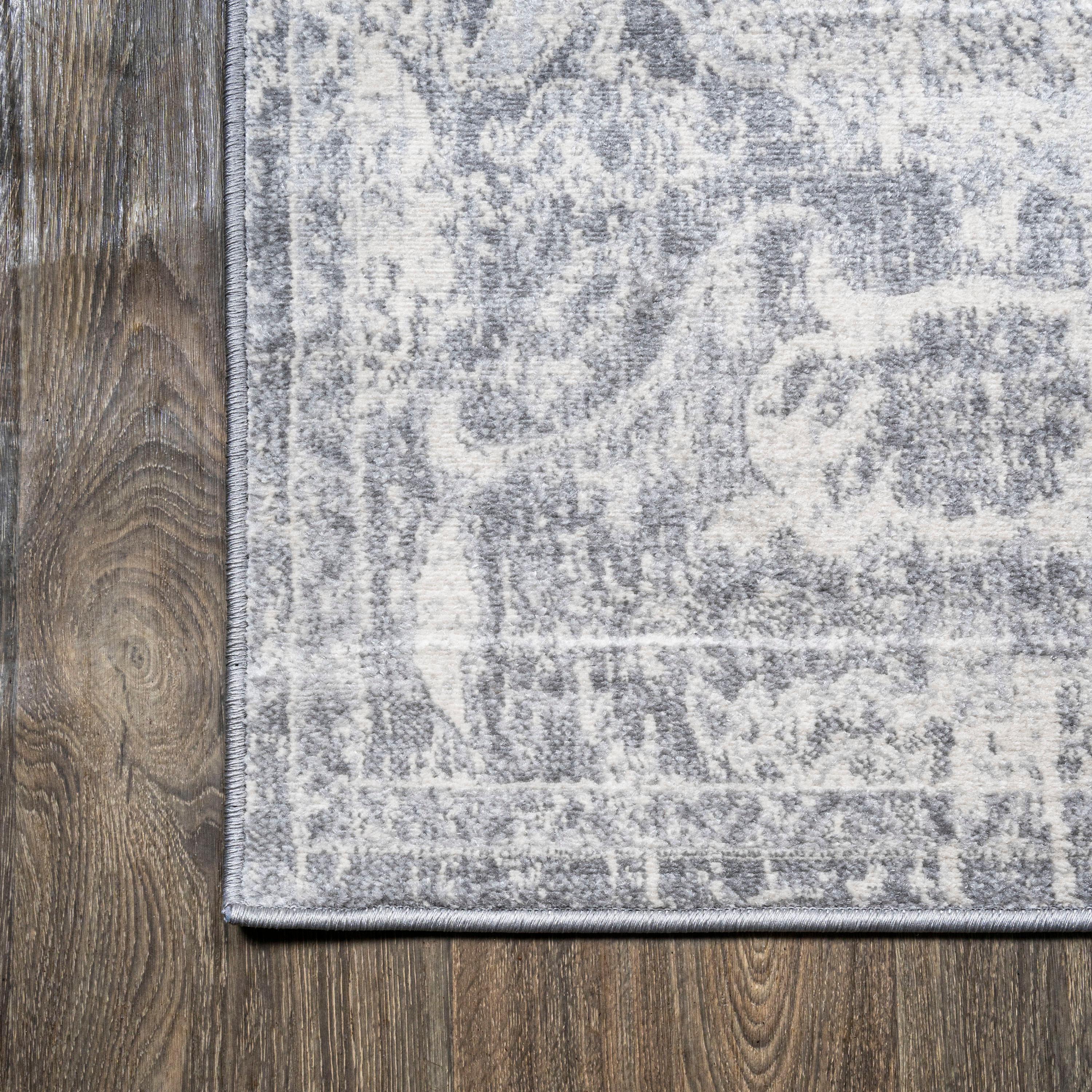 3' X 5' Modern Persian Vintage Medallion Area Rug, Gray/Ivory - JONATHAN Y