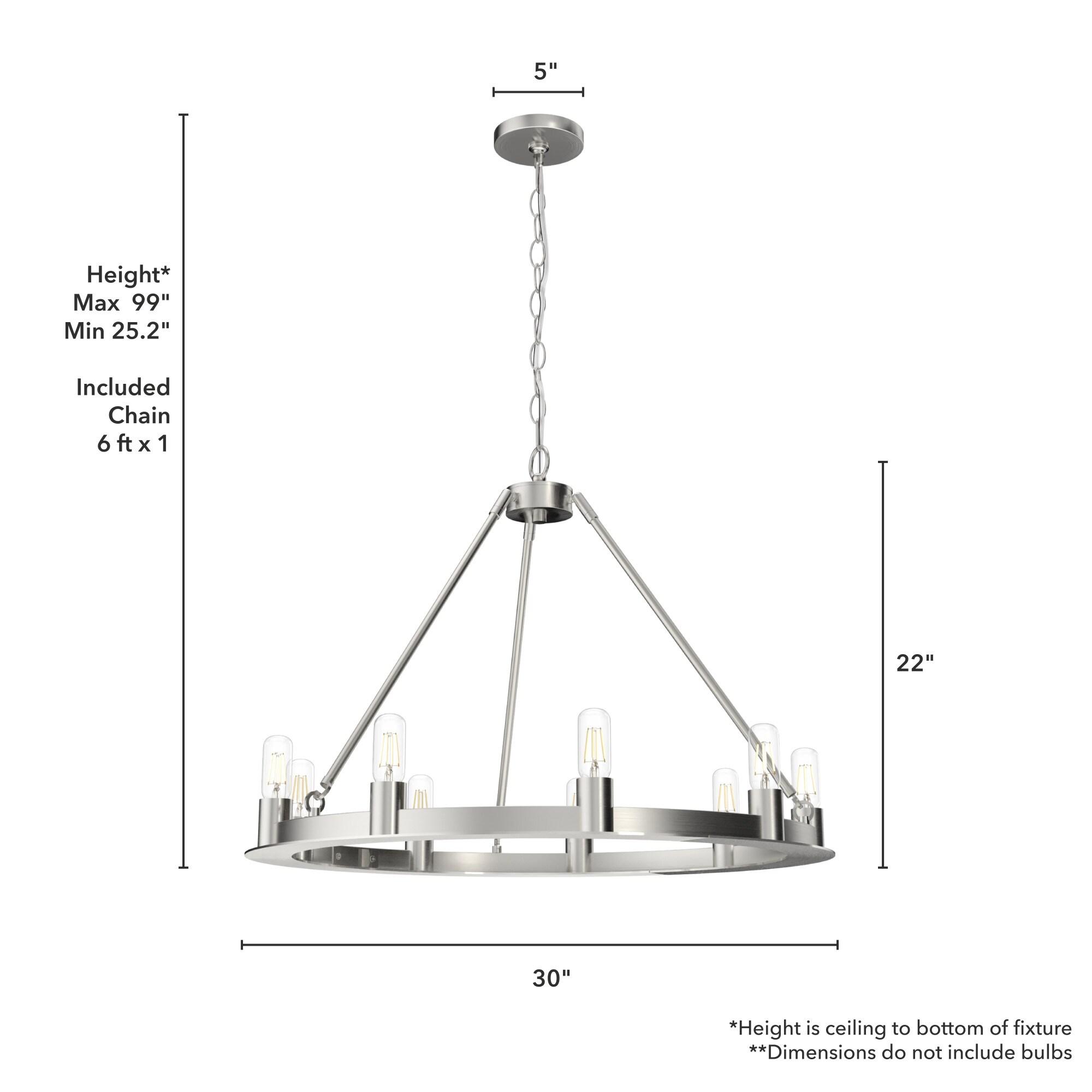 9 - Light Unique Wagon Wheel Chandelier