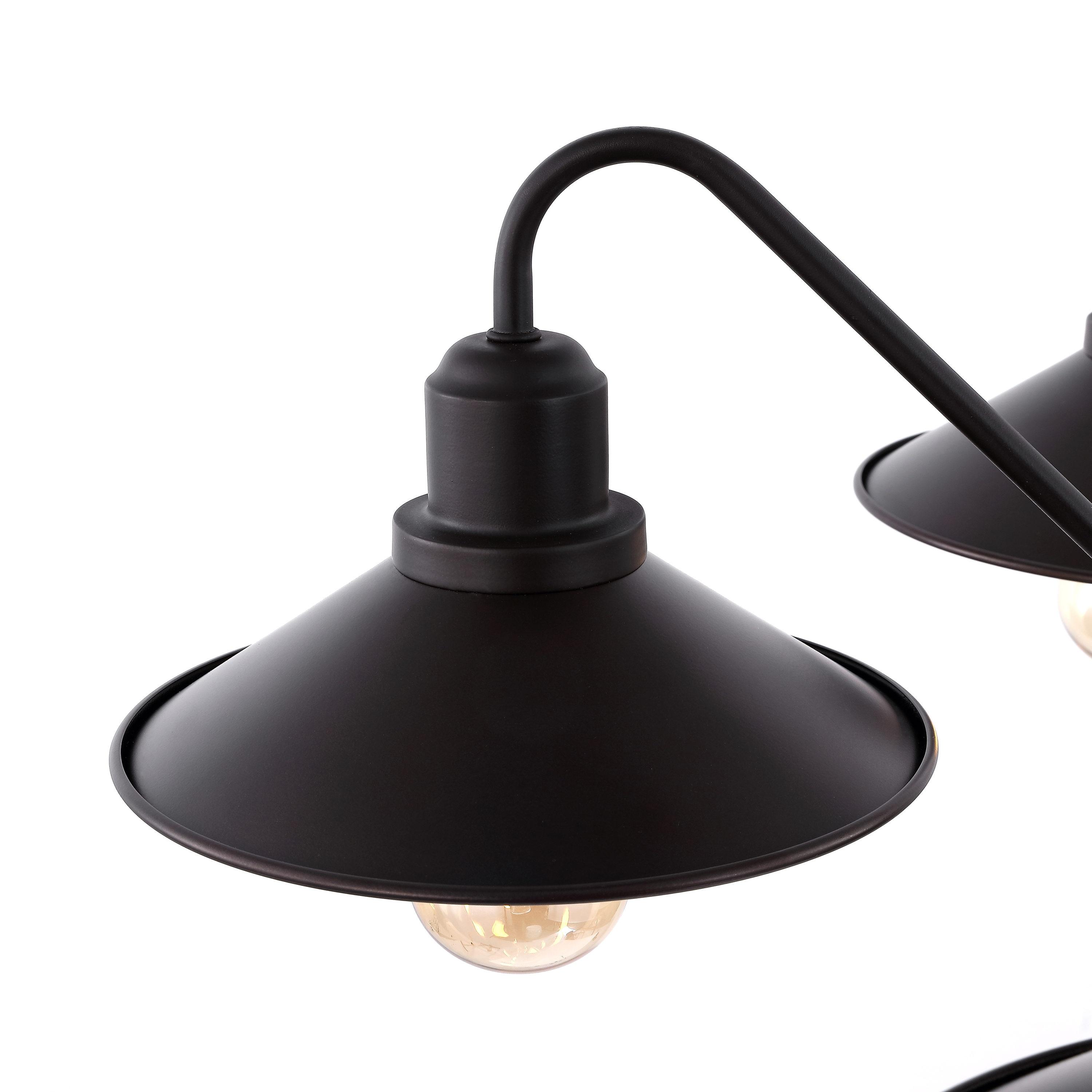Cole 27" 5-Light Metal Farmhouse Industrial LED Pendant, Oil Rubbed Bronze