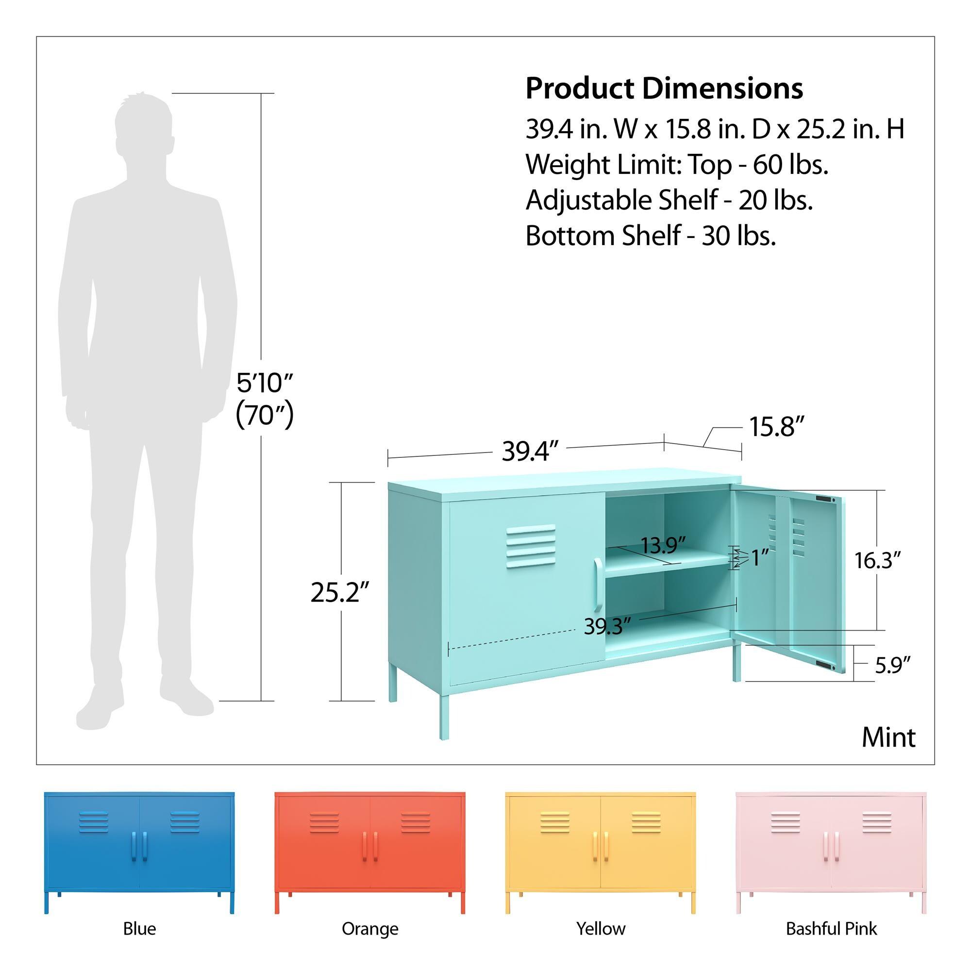 Cache Unfinished Metal Accent Cabinet