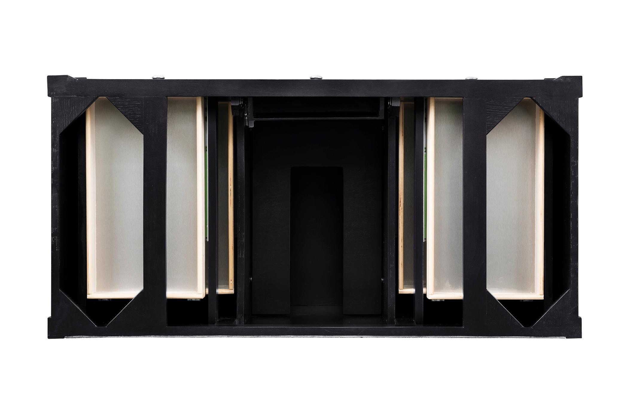 Black 47'' Plywood Single Vanity with Multiple Drawers