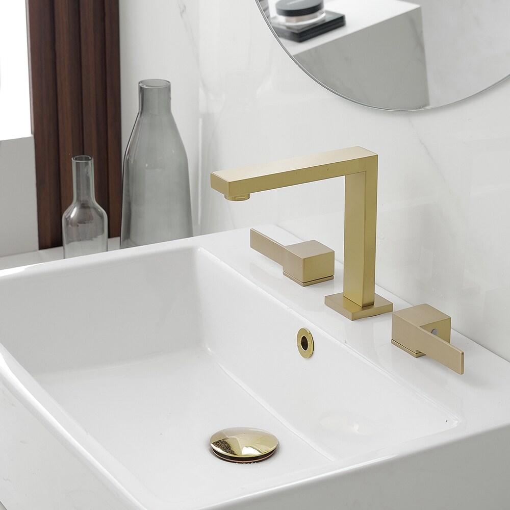 Widespread Single-handle Bathroom Faucet with Drain Assembly