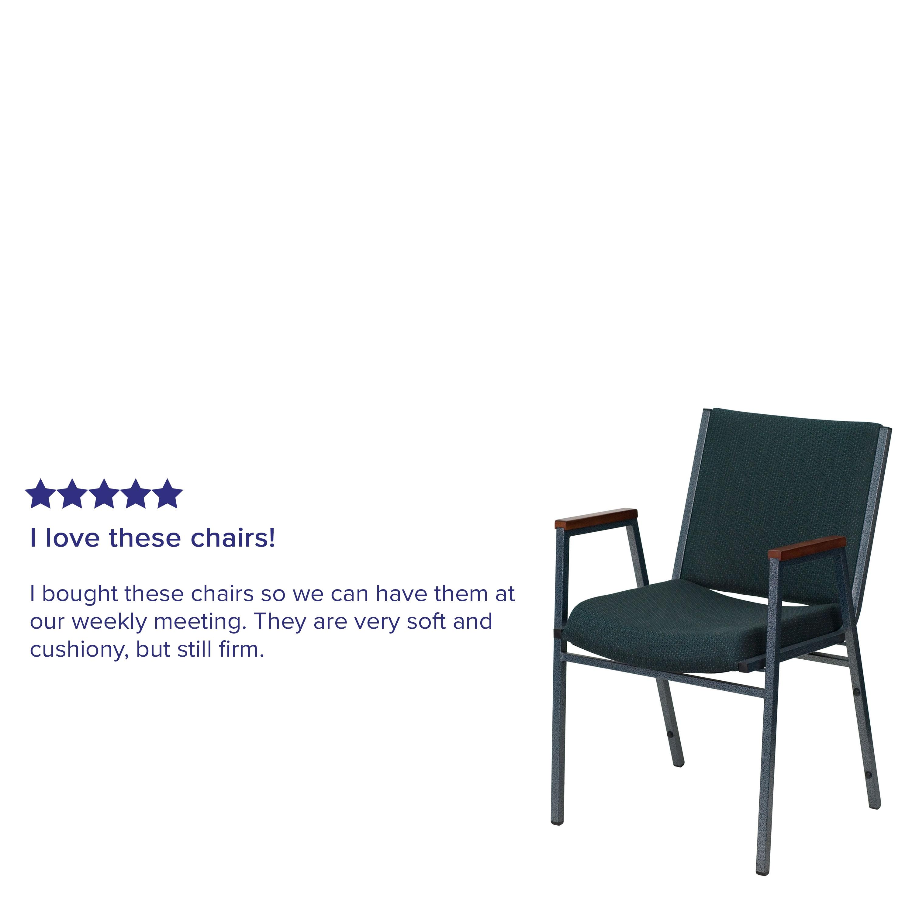 Offex Aliya Heavy Duty Stack Chair with Arms
