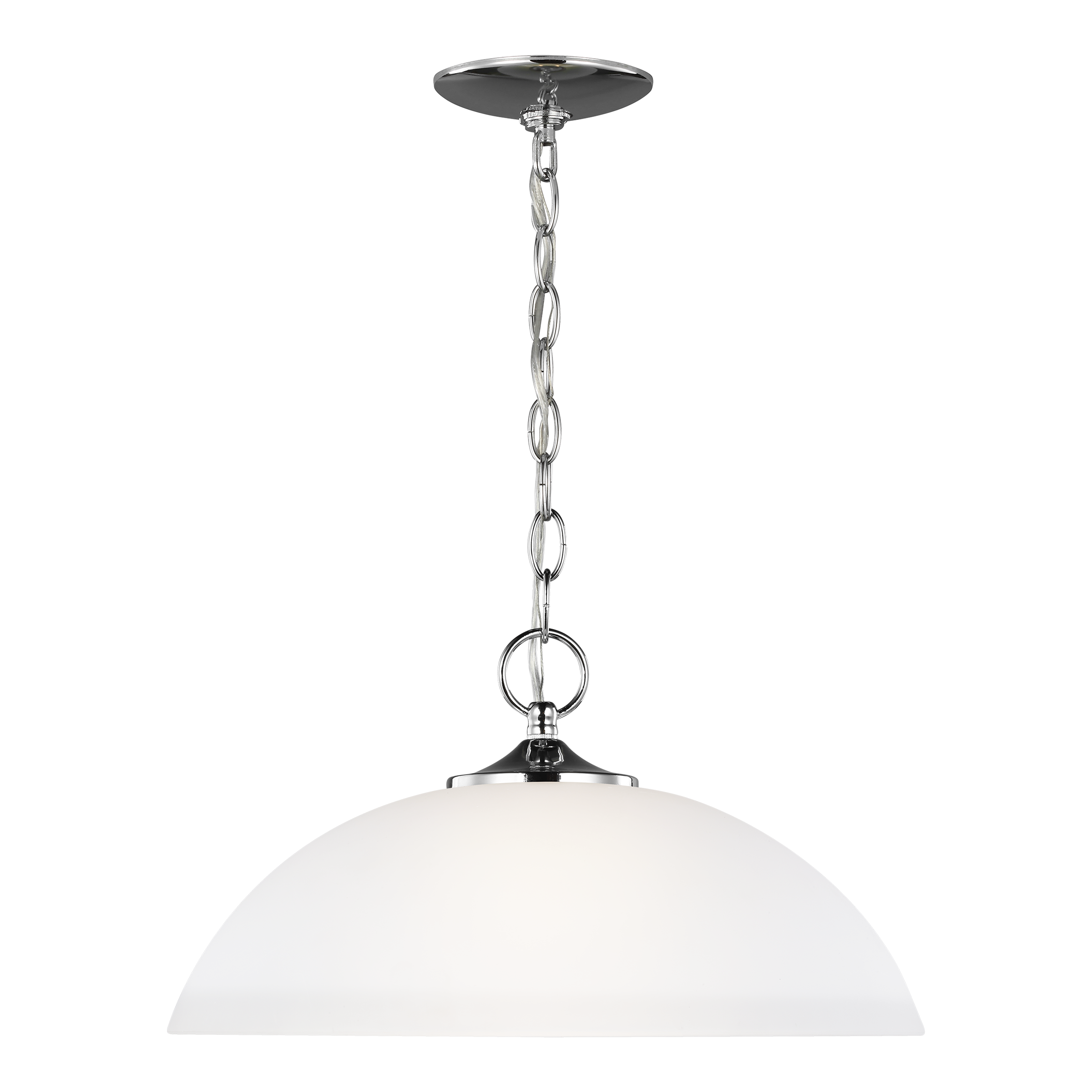 Progress Lighting, Classic Collection, 1-Light Pendant, Brushed Nickel, Etched Glass Shade